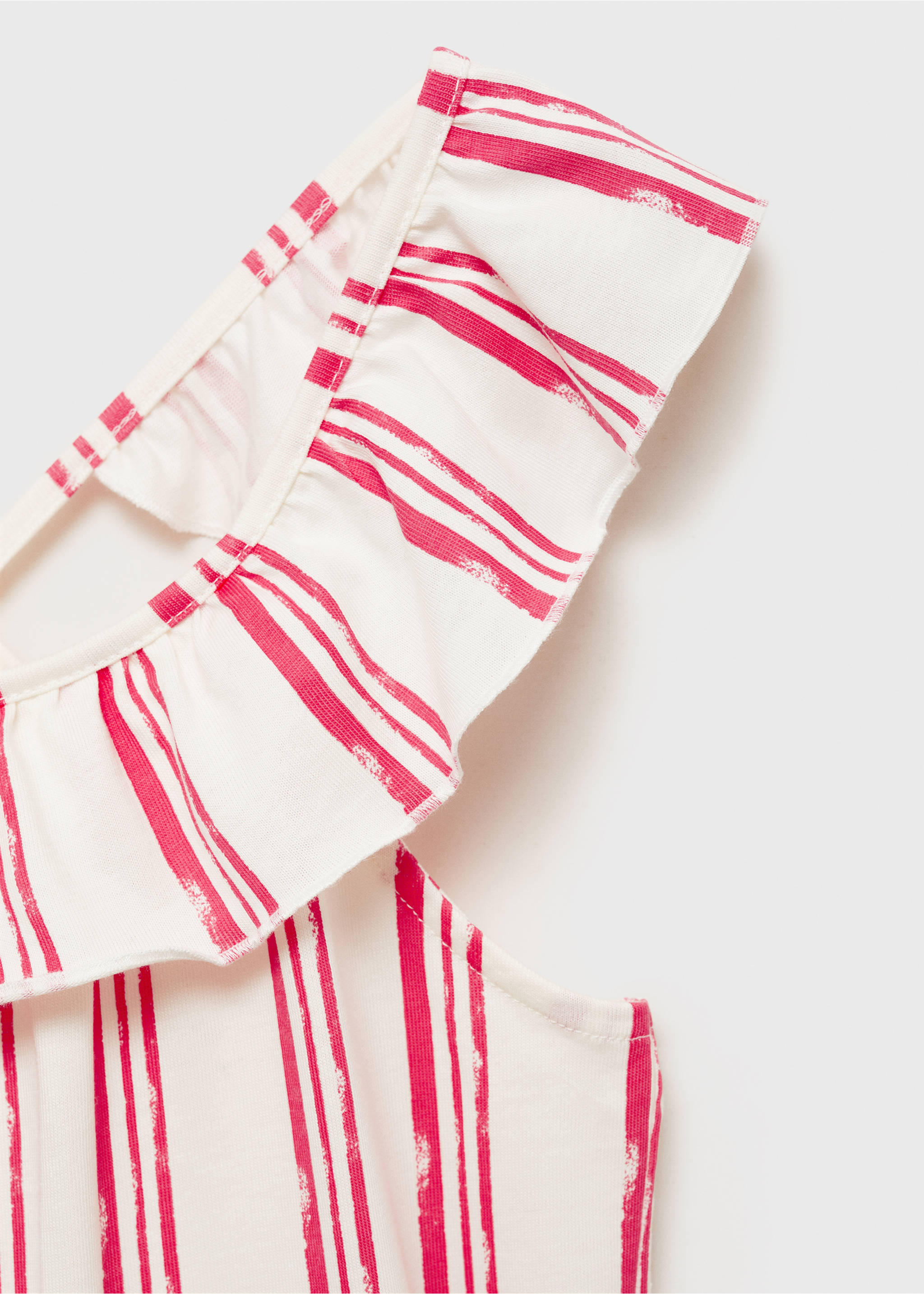 Striped cotton dress - Details of the article 8, Off White. Ref: 87020654-00.