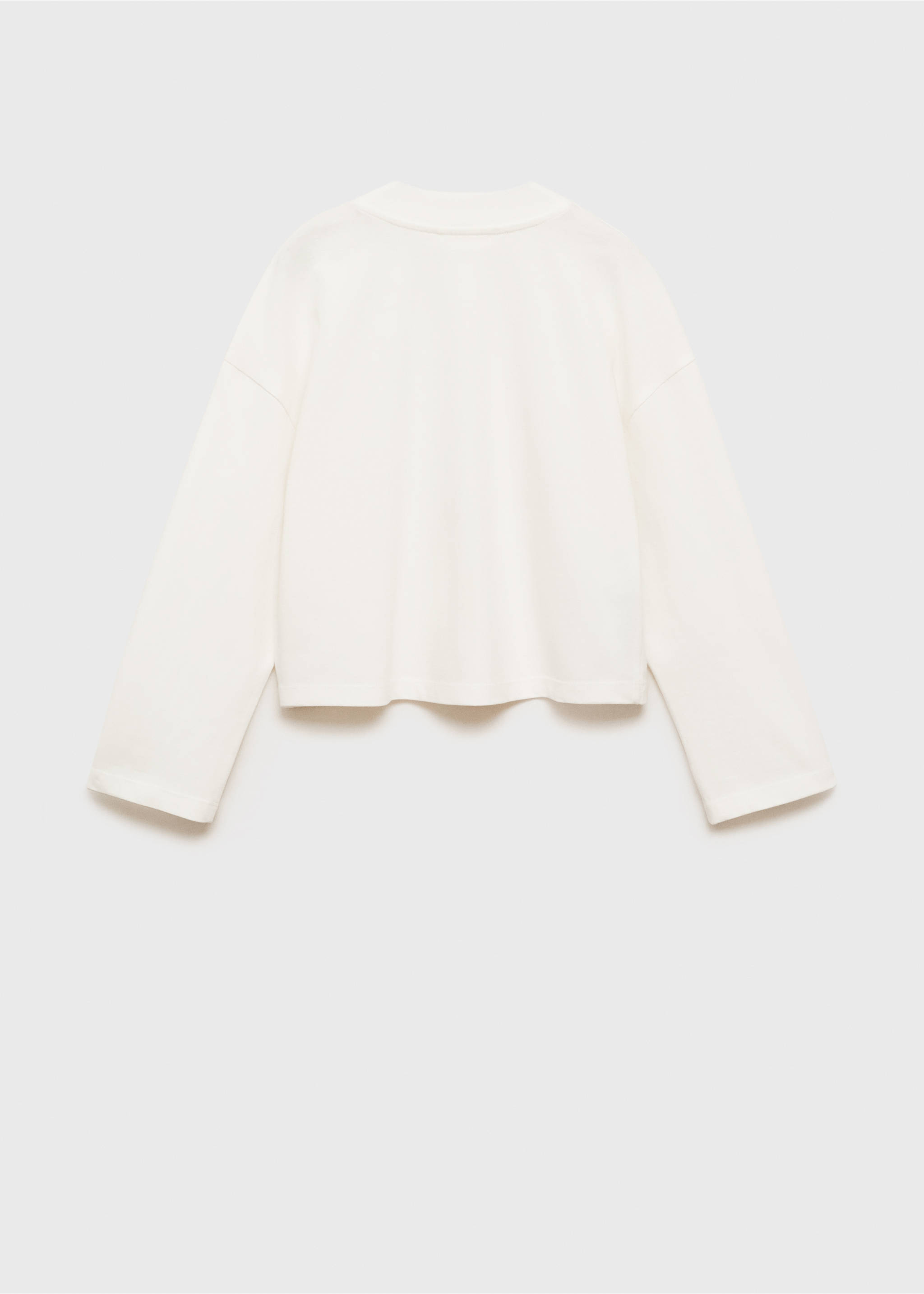 Unifarbenes Baumwoll-T-Shirt - Rückseite des Artikels, Ecru. Ref: 87020657-00.