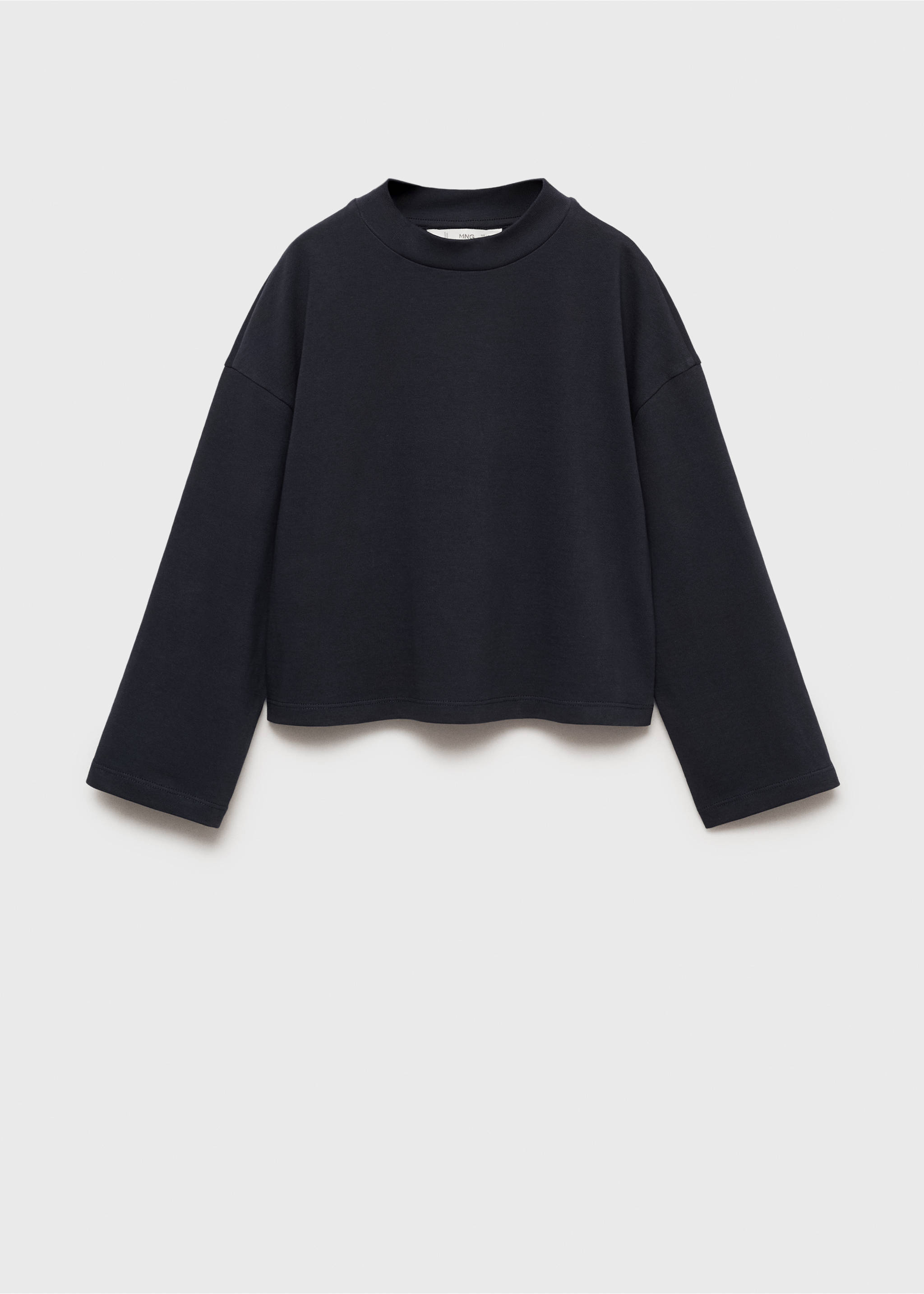 Plain cotton t-shirt - Article without model, Navy. Ref: 87020657-00.