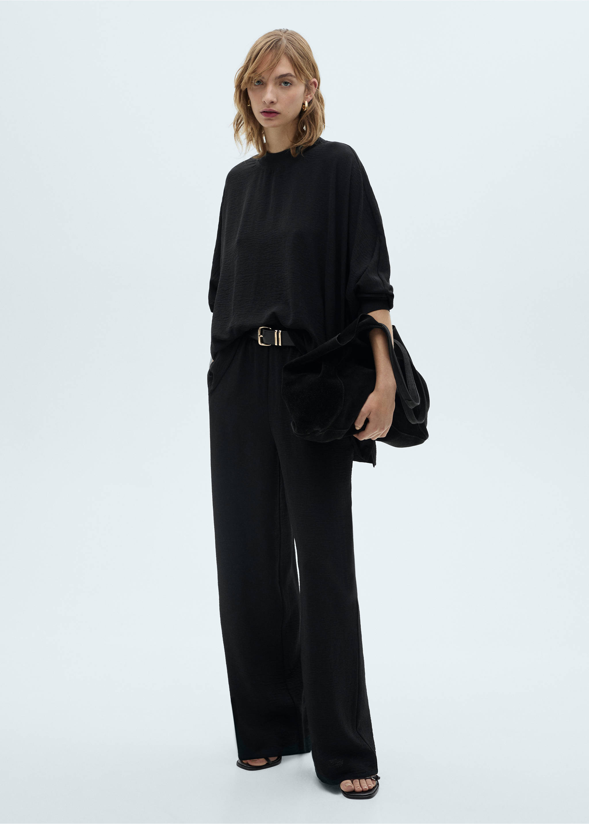 Dessuadora punt oversize - Pla general, Negre. Ref: 87021047-00.