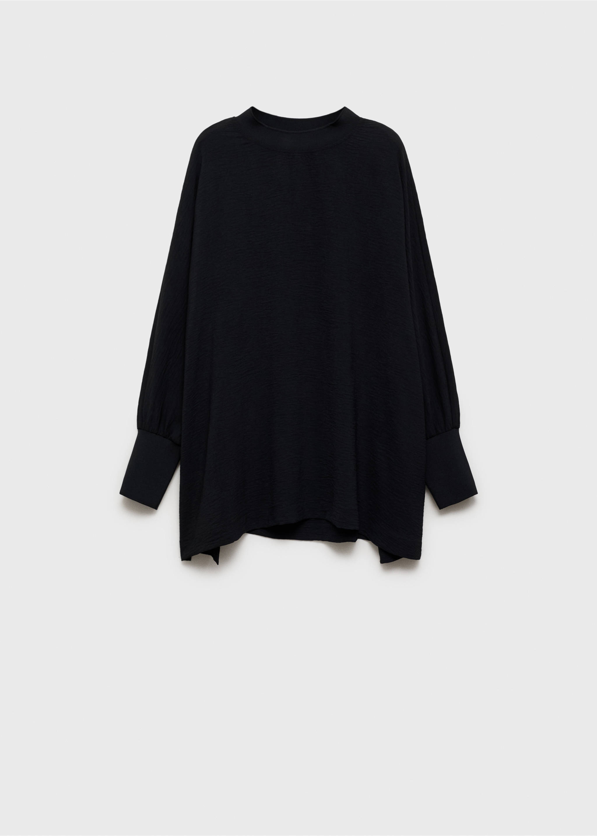 Oversized knitted sweatshirt - Article without model, Black. Ref: 87021047-00.