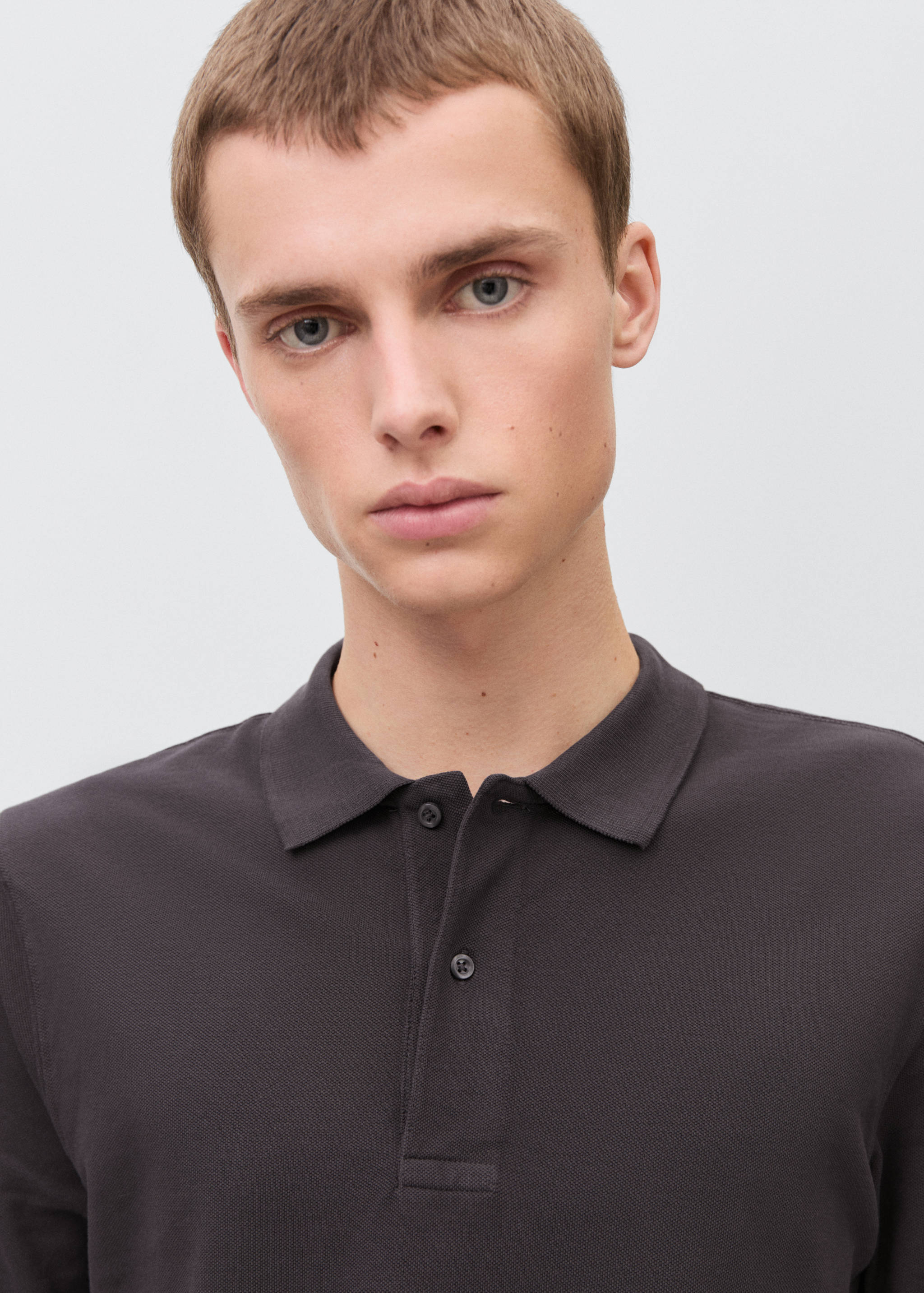 Cotton piqué polo shirt - Details of the article 1