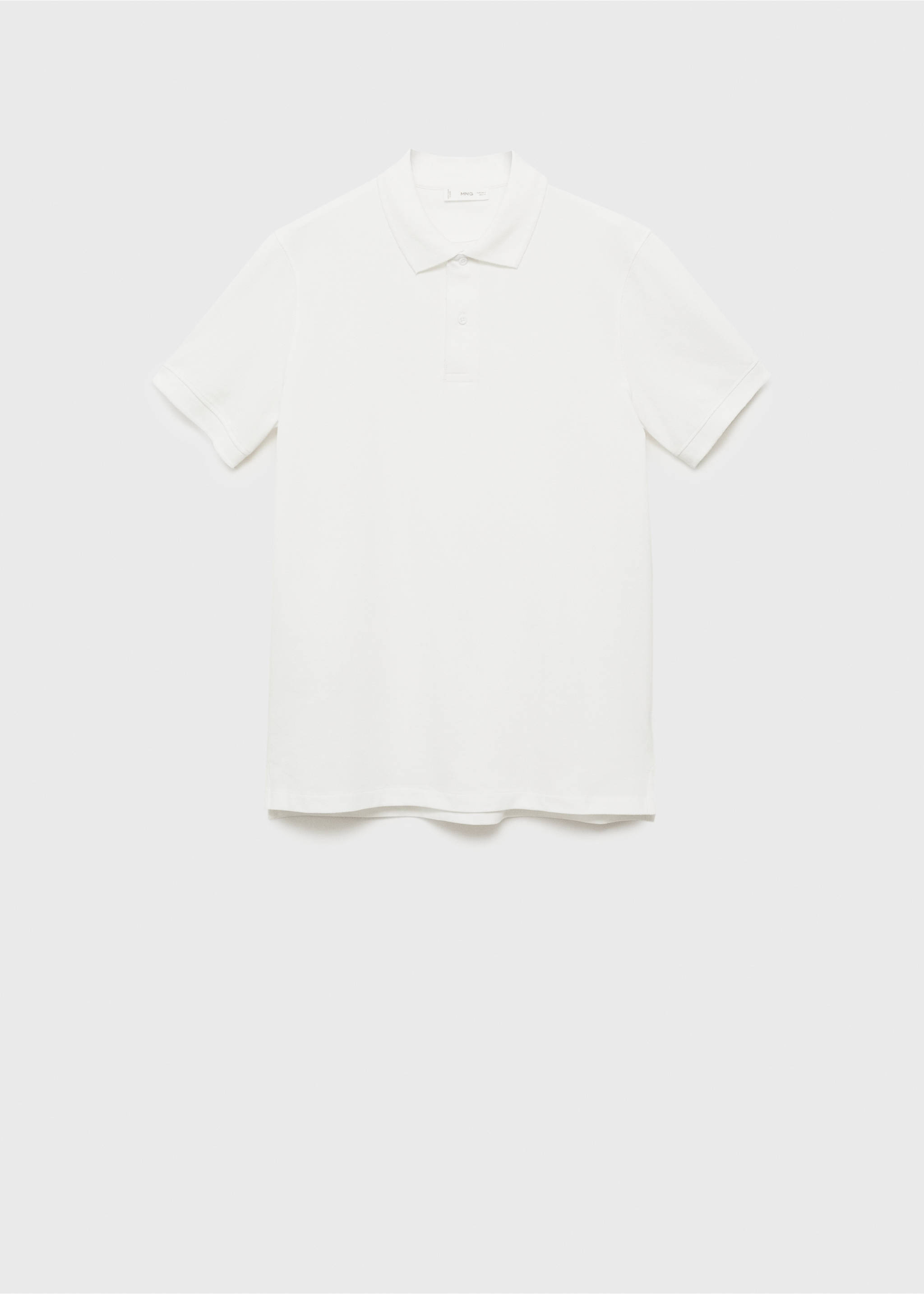 Polo coton piqué - Article sans modèle, Blanc cassé. Ref: 87021059-00.