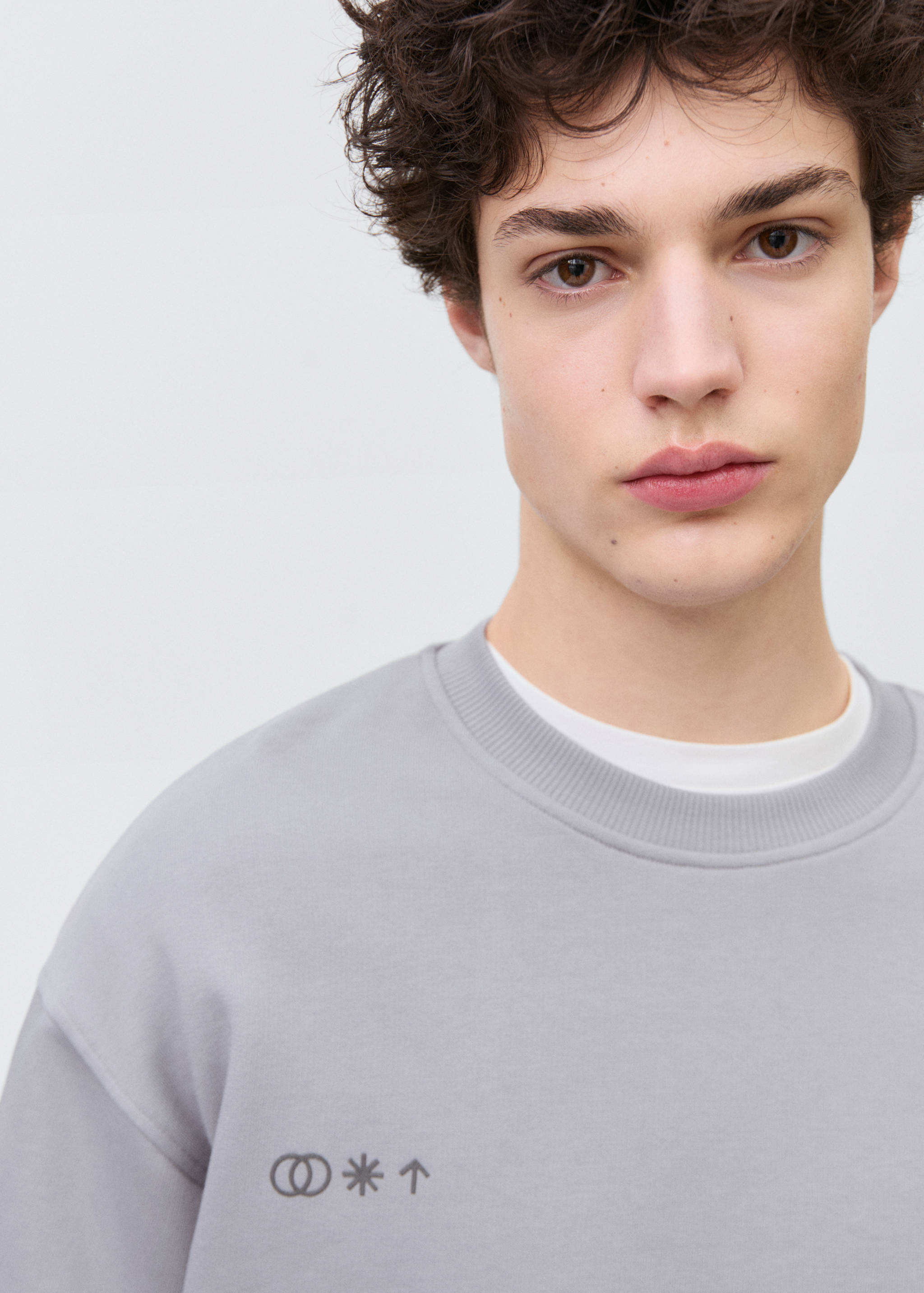 Baumwoll-Sweatshirt mit Aufschrift - Detail des Artikels 1