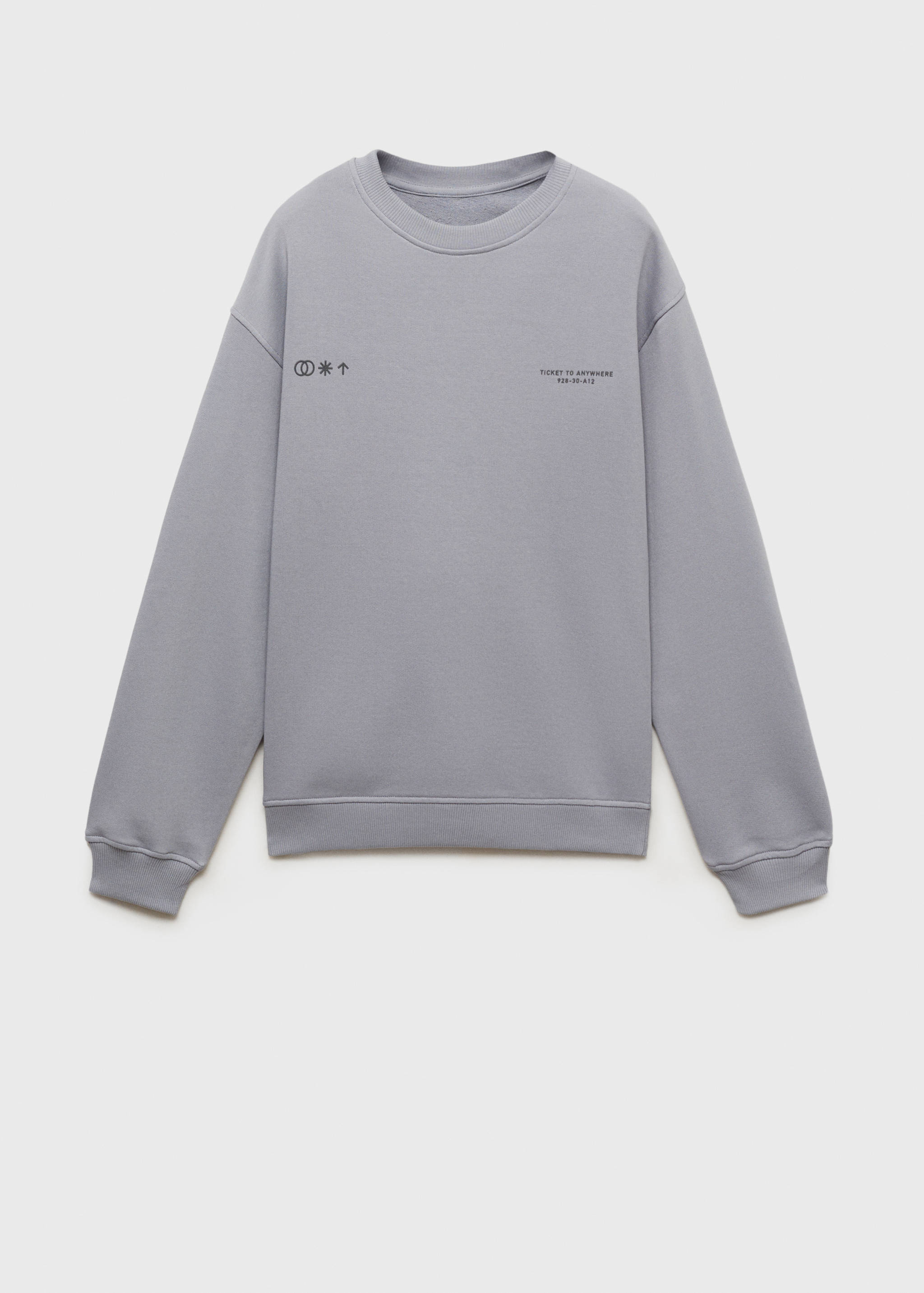 Baumwoll-Sweatshirt mit Aufschrift - Artikel ohne Model