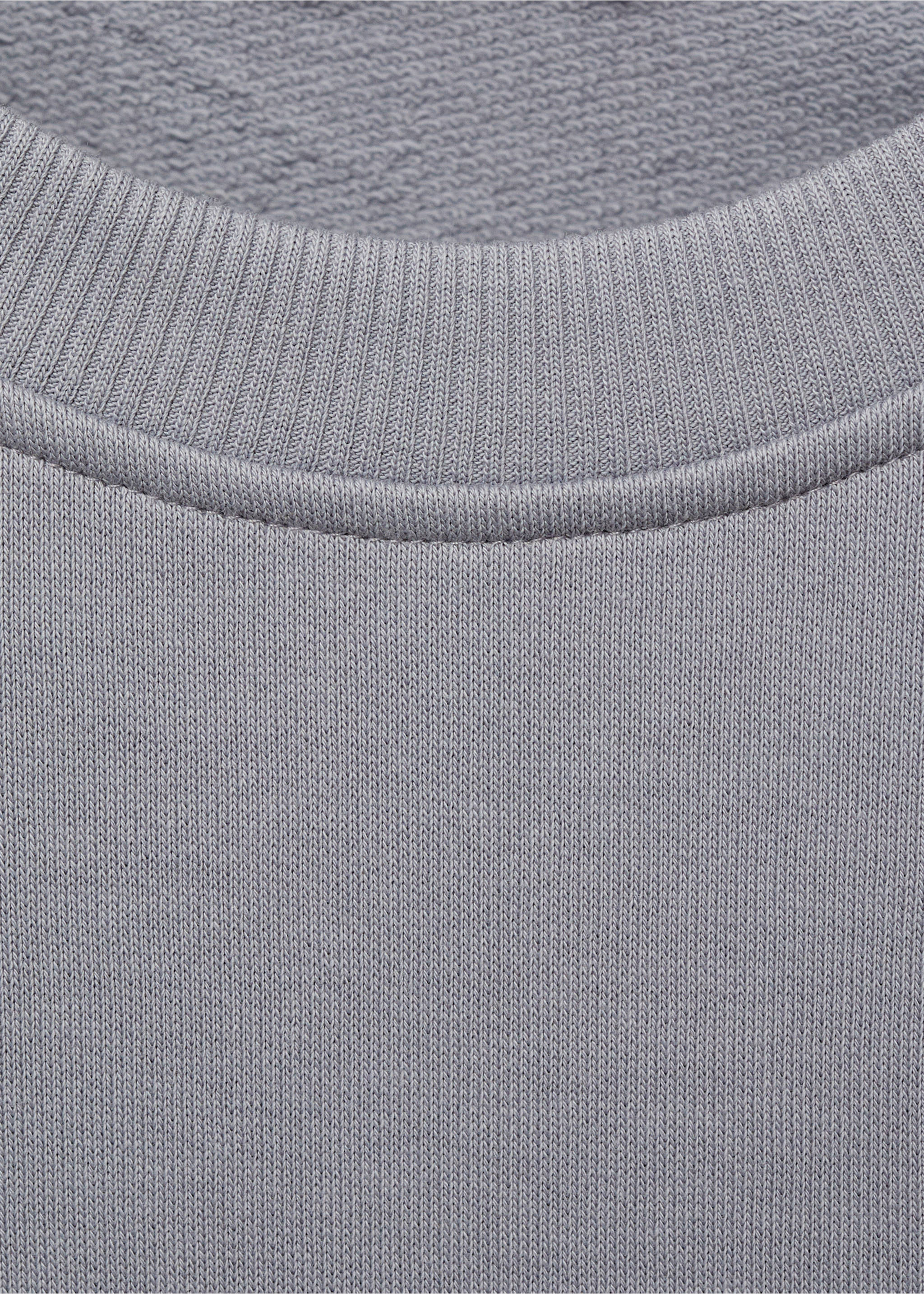 Baumwoll-Sweatshirt mit Aufschrift - Detail des Artikels 0, Himmelblau. Ref: 87021061-00.