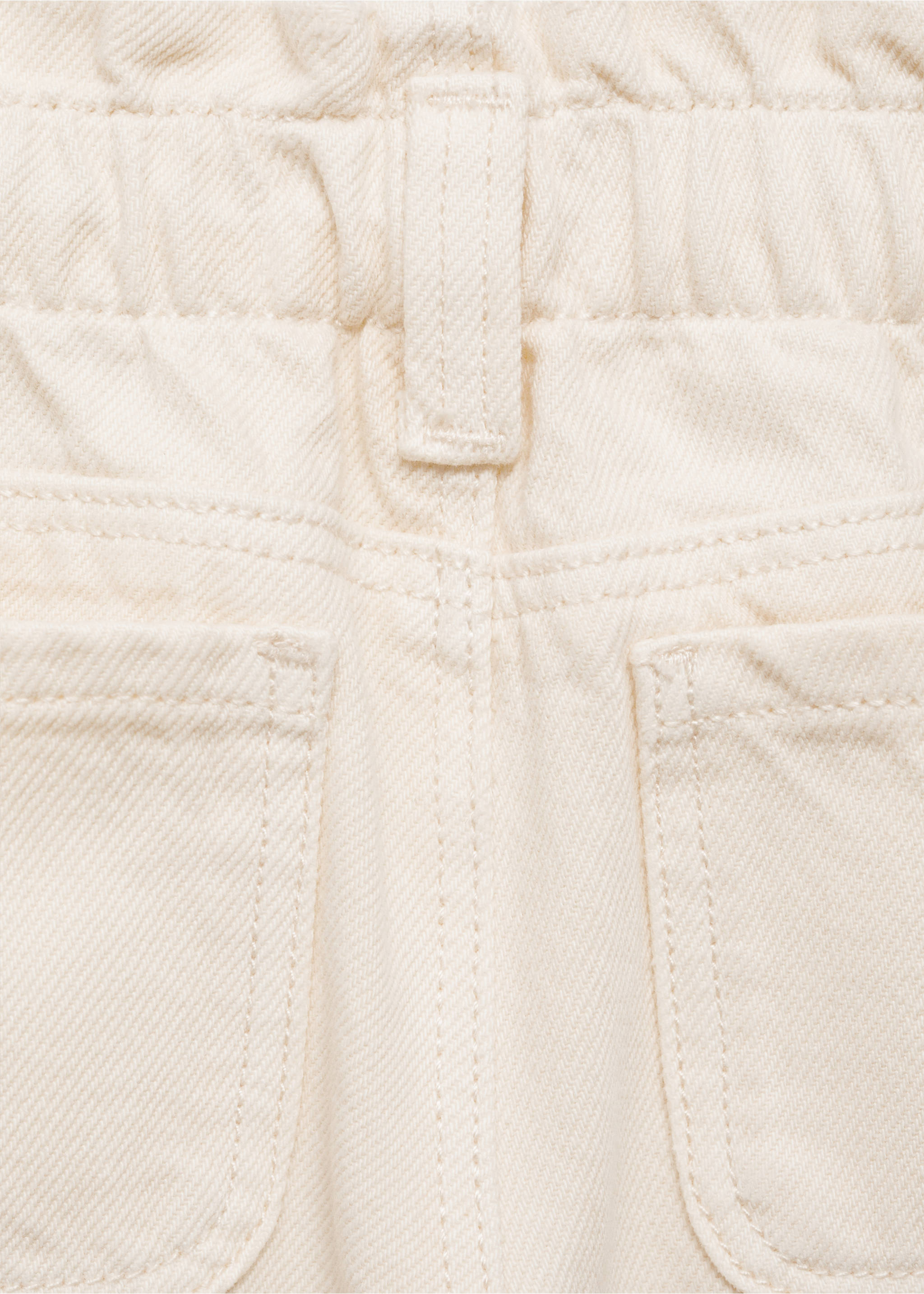 Jeans paperbag recht - Detail van het artikel 0, Ecru. Ref: 87021513-00.