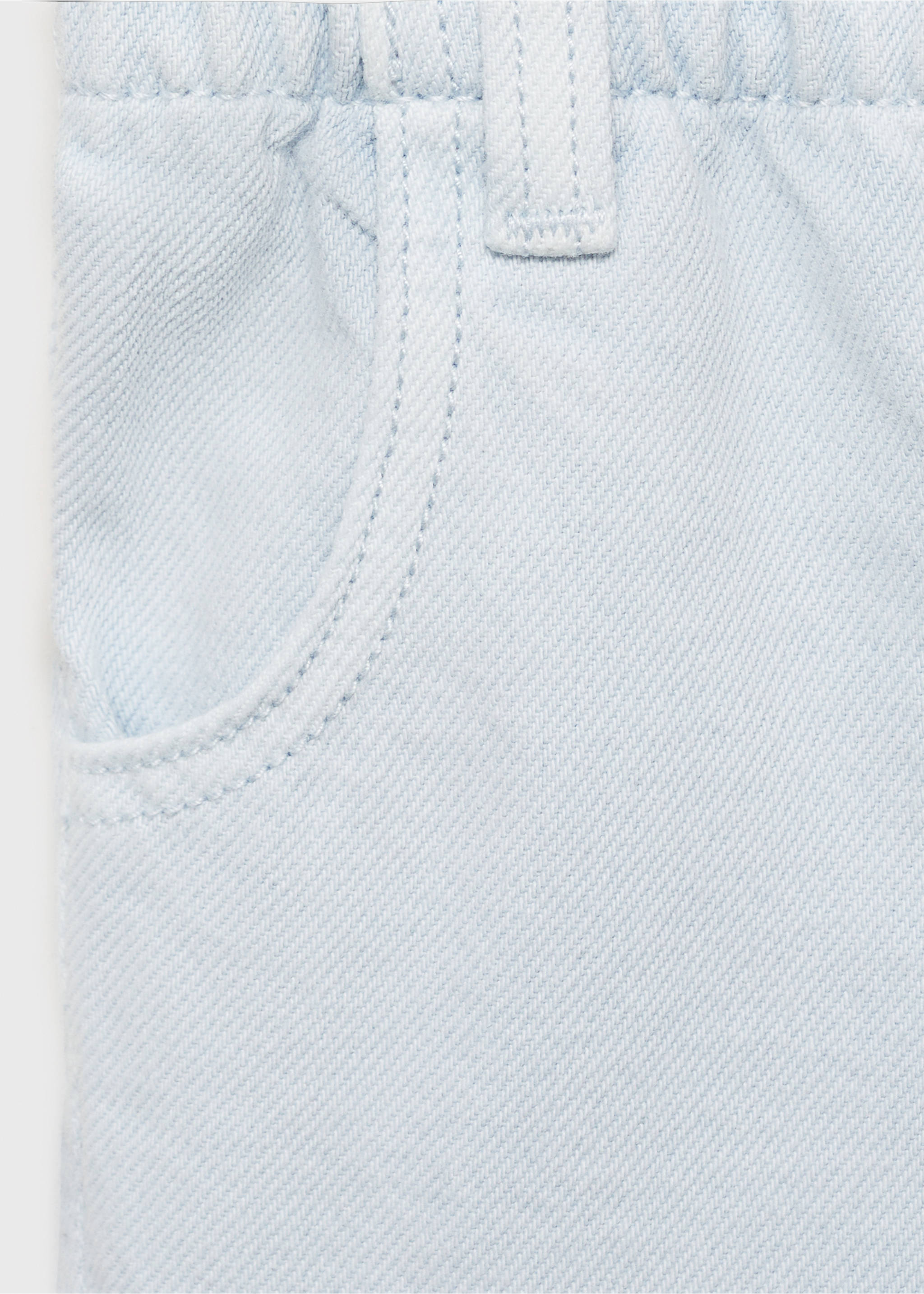 Jeans paperbag recht - Detail van het artikel 8, Hemelsblauw. Ref: 87021513-00.