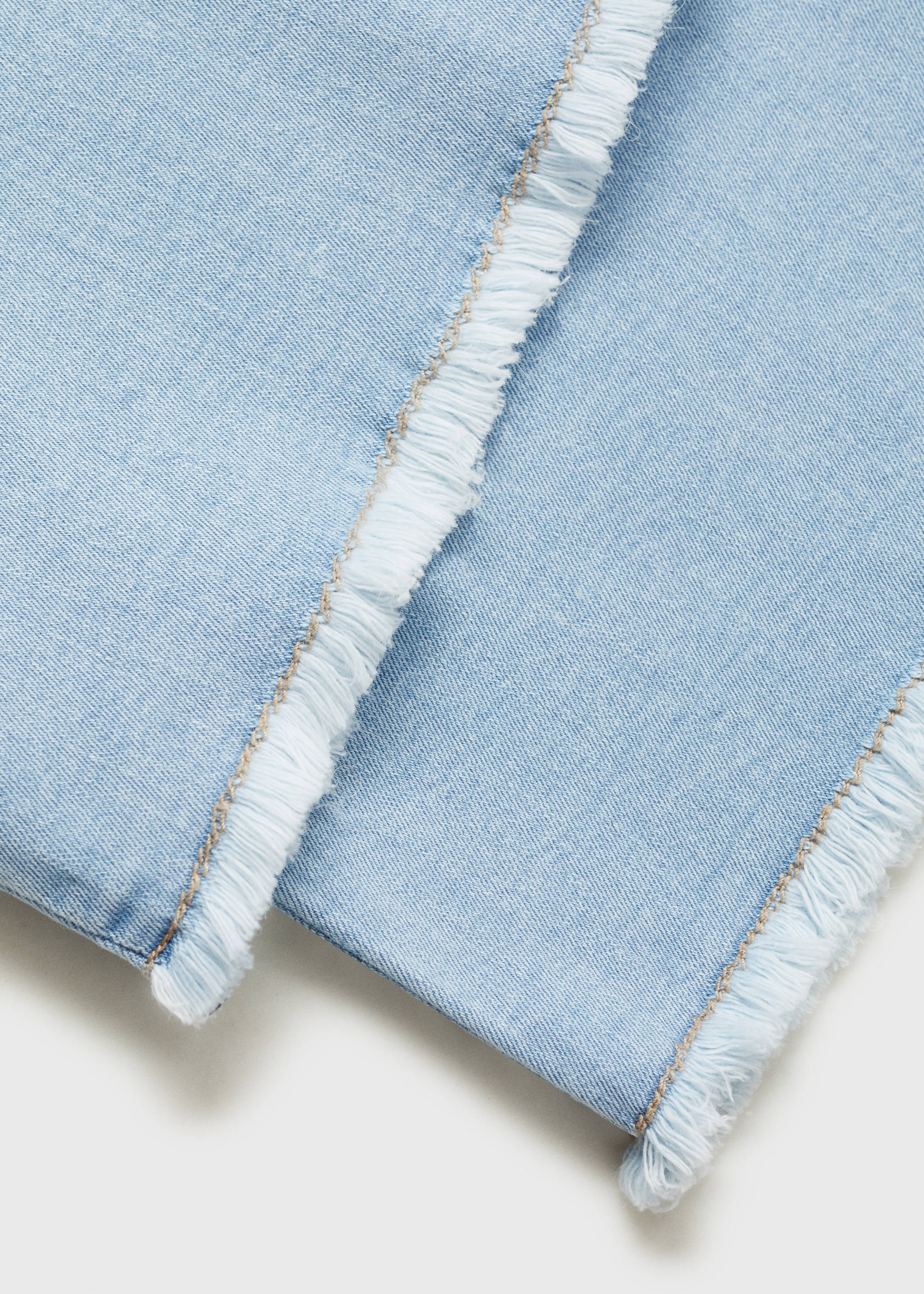 Wideleg low frayed hem jeans - Details of the article 0