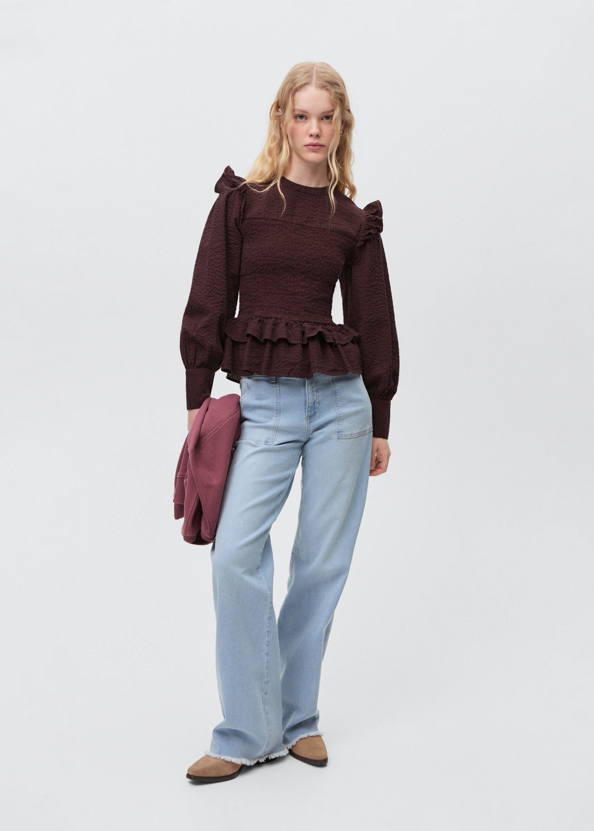 Blouse froncée volants - Plan général