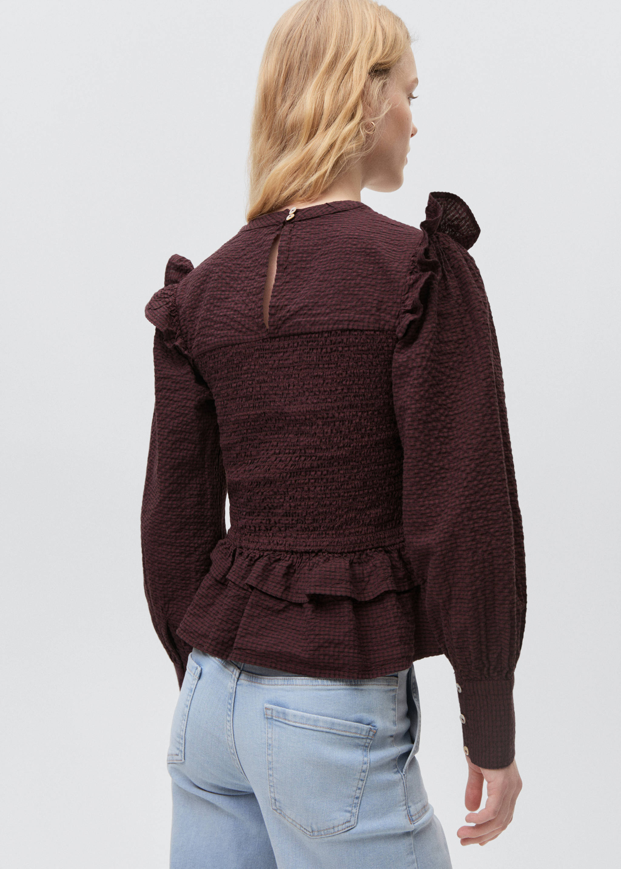 Blouse froncée volants - Verso de l’article