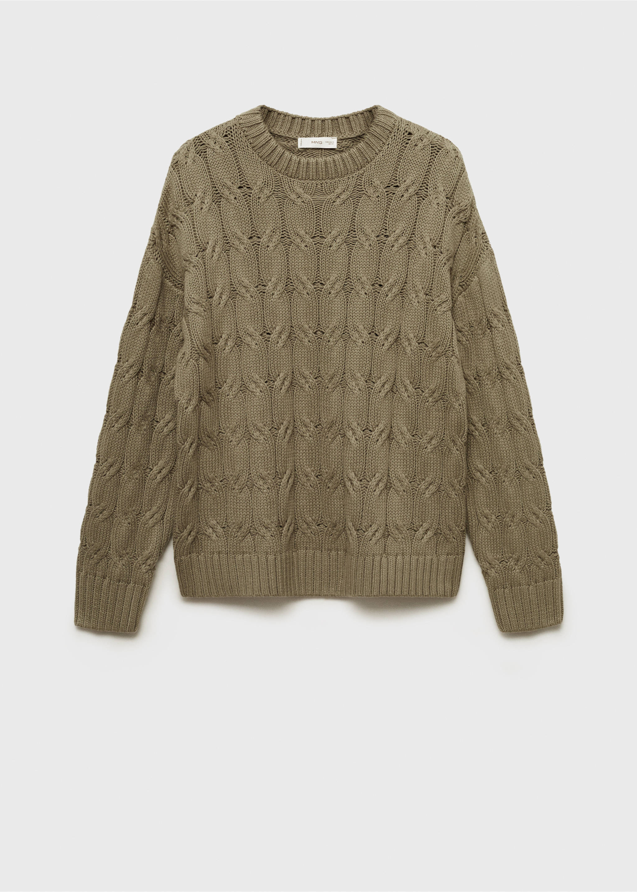 Pull-over maille torsadée - Article sans modèle, Vert. Ref: 87021518-00.