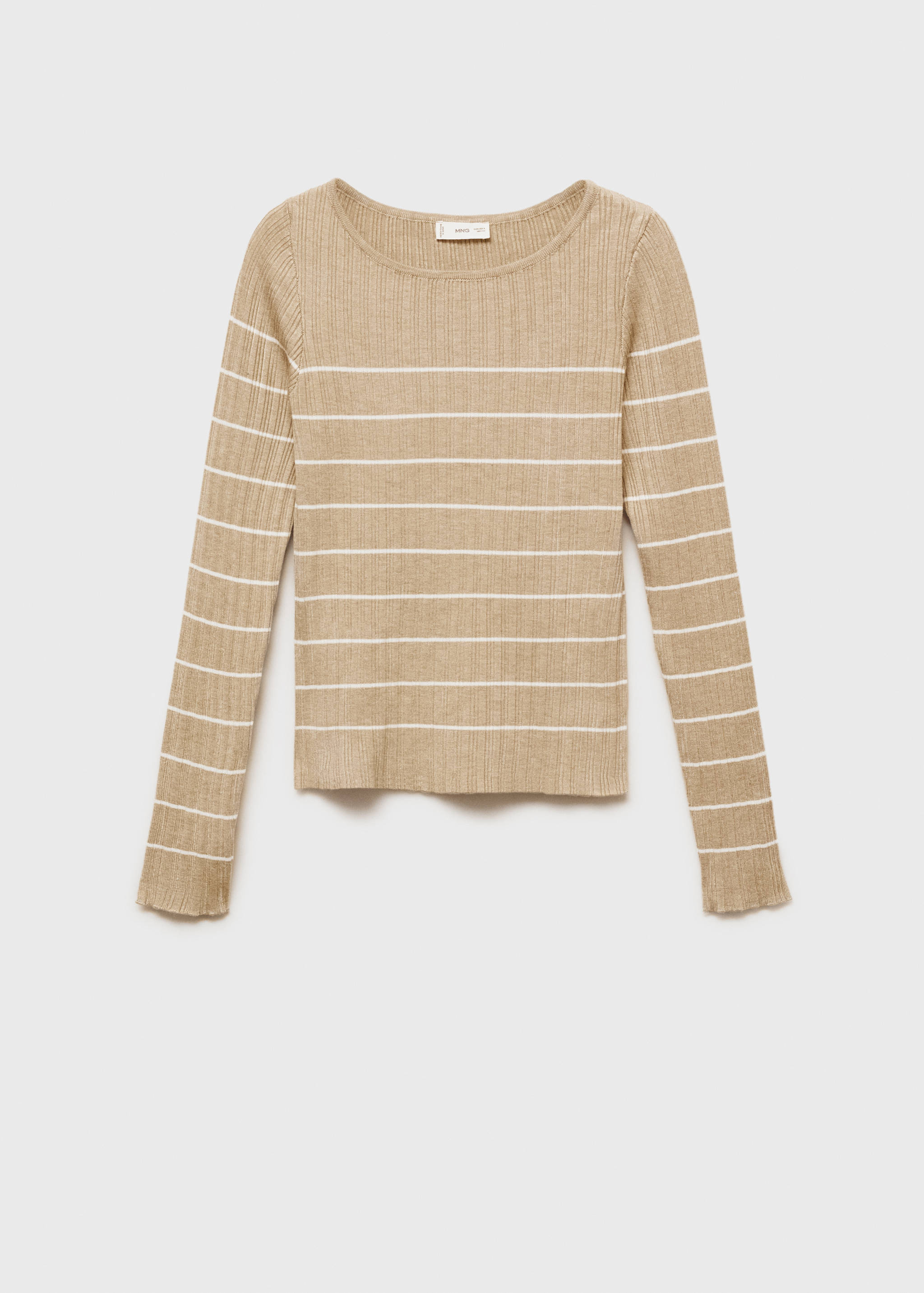 Gestreifter Rippenpullover - Artikel ohne Model