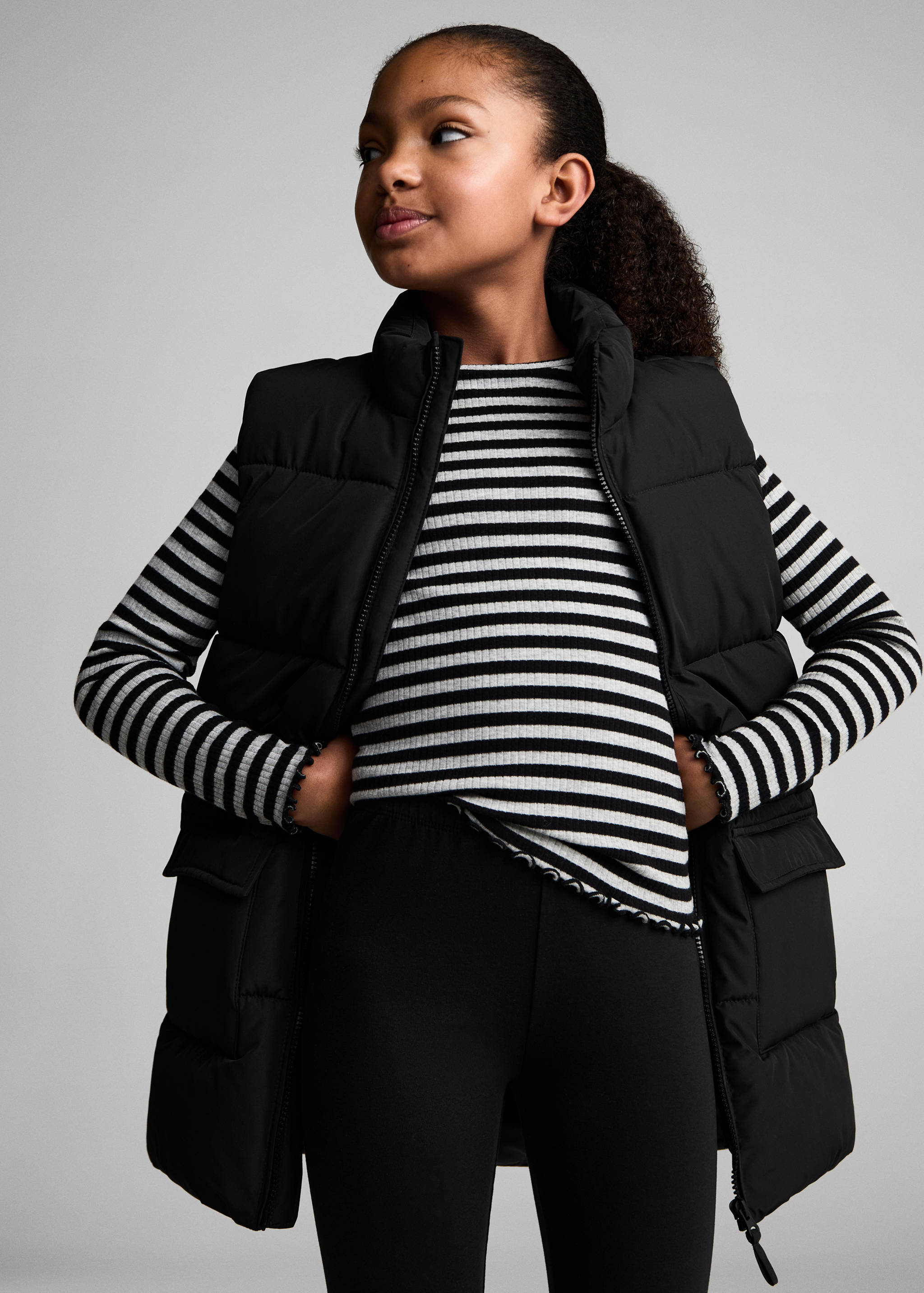 Lange Steppweste - Mittlere Ansicht