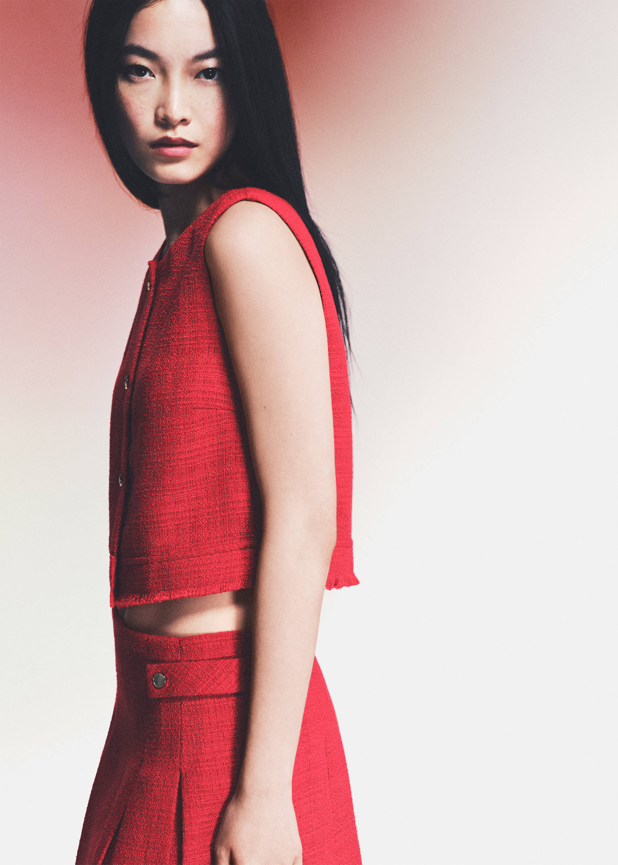 Tweed waistcoat with buttons - Details of the article 6