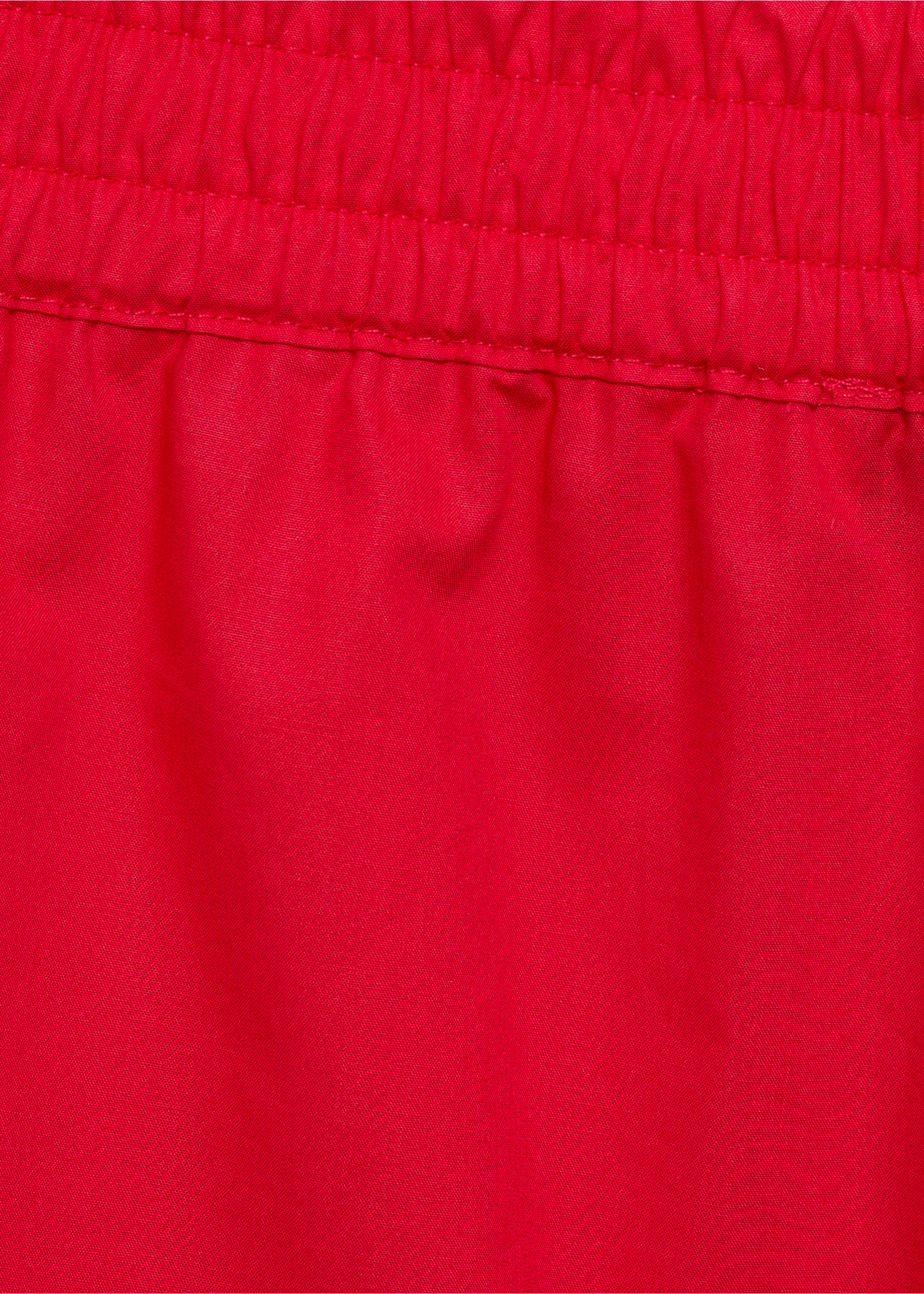 Cotton shorts with openwork details - Details of the article 8, Red. Ref: 87022533-00.