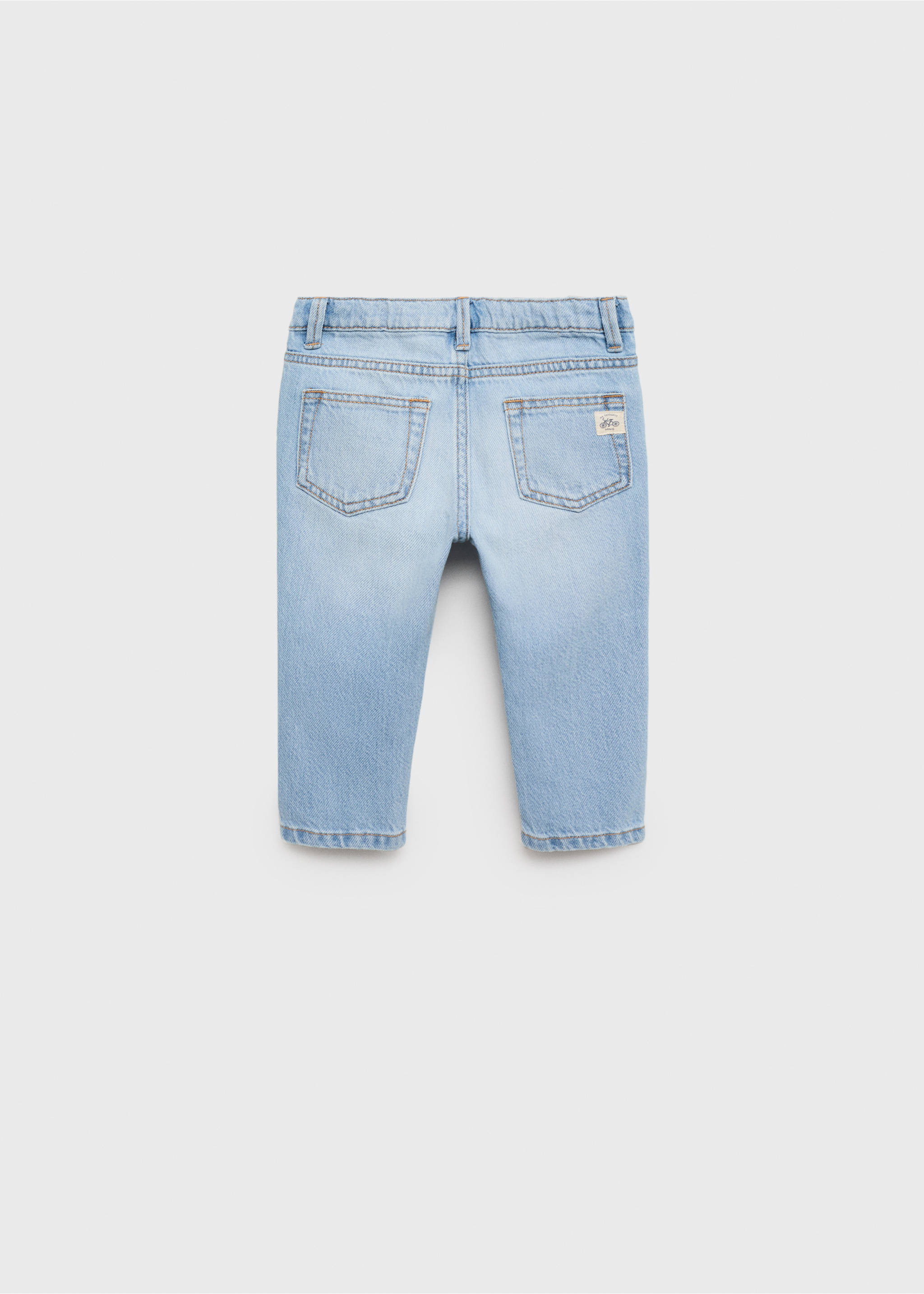 Ripped details skinny-fit jeans - Reverse of the article, Light Blue. Ref: 87022534-00.