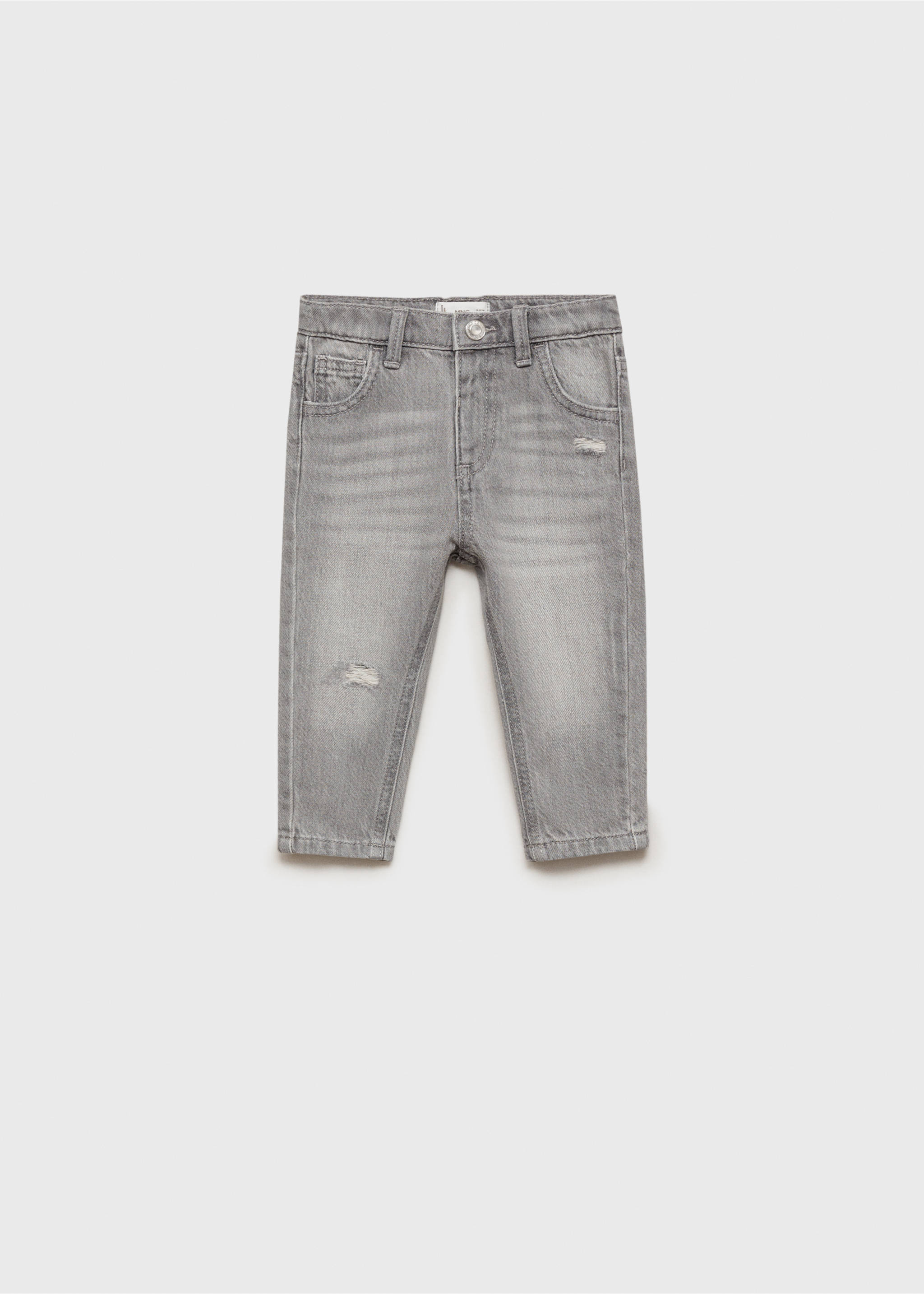 Ripped details skinny-fit jeans - Article without model, Denim Grey. Ref: 87022534-00.