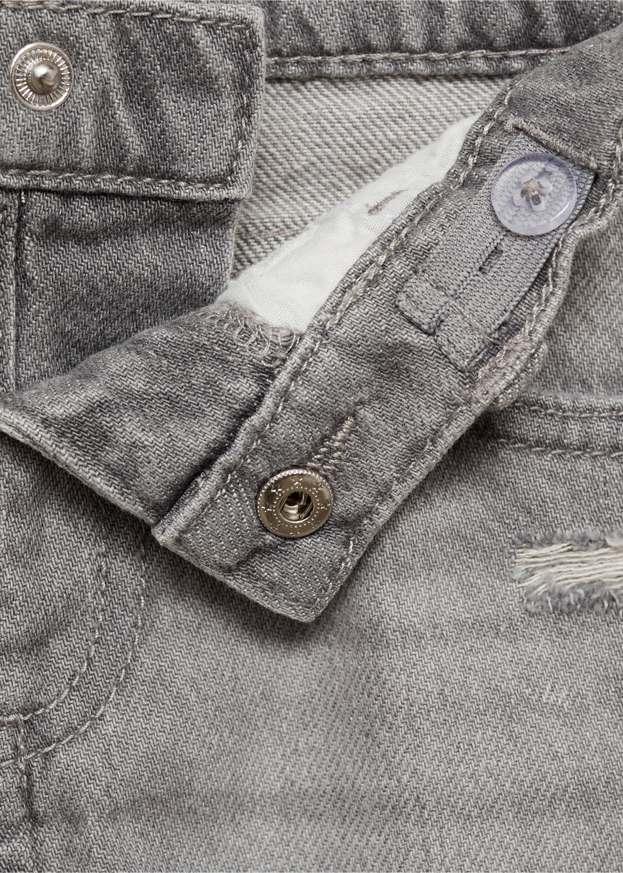 Ripped details skinny-fit jeans - Details of the article 8, Denim Grey. Ref: 87022534-00.