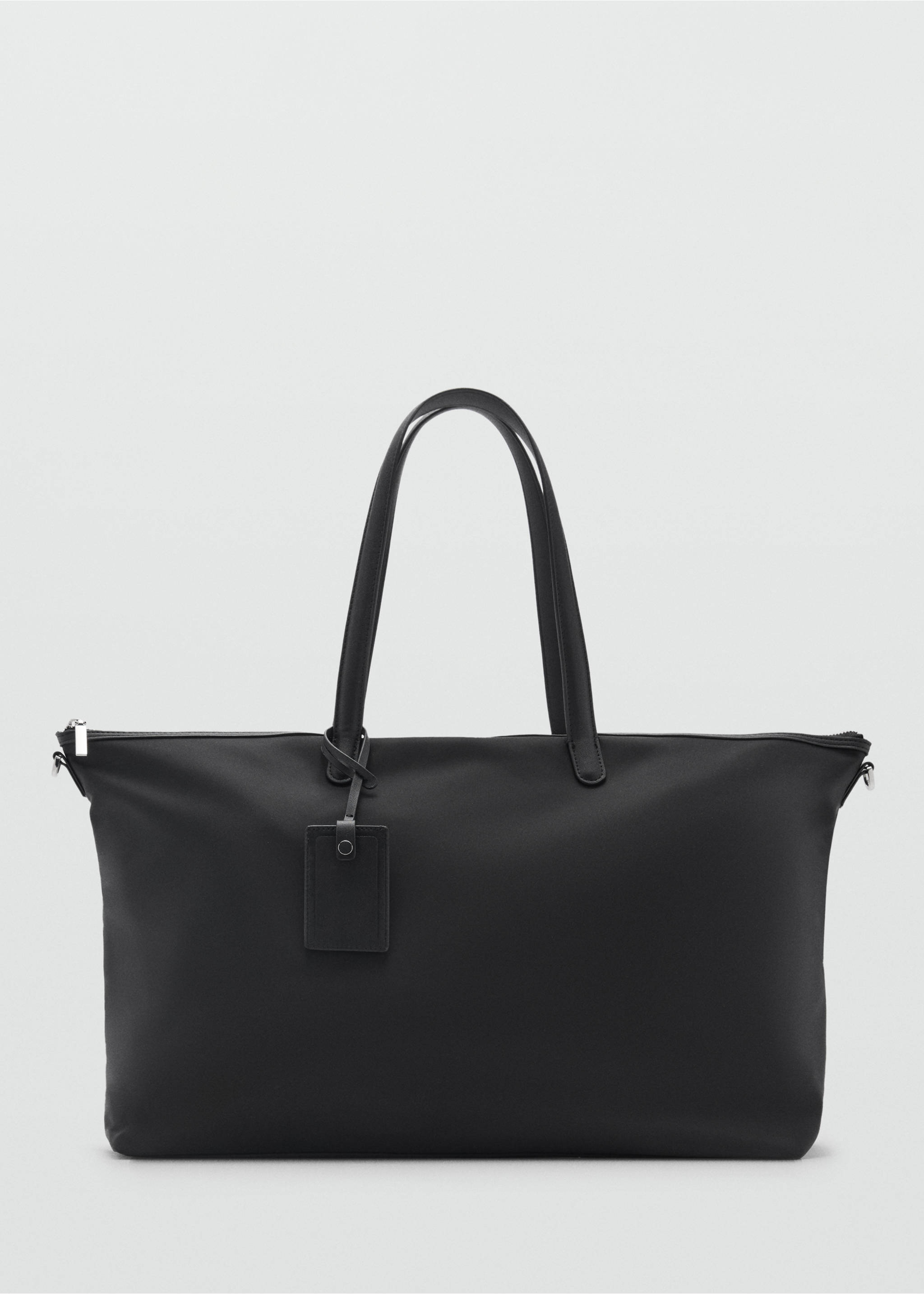 Large nylon shopper bag - Article without model, Black. Ref: 87022538-00.