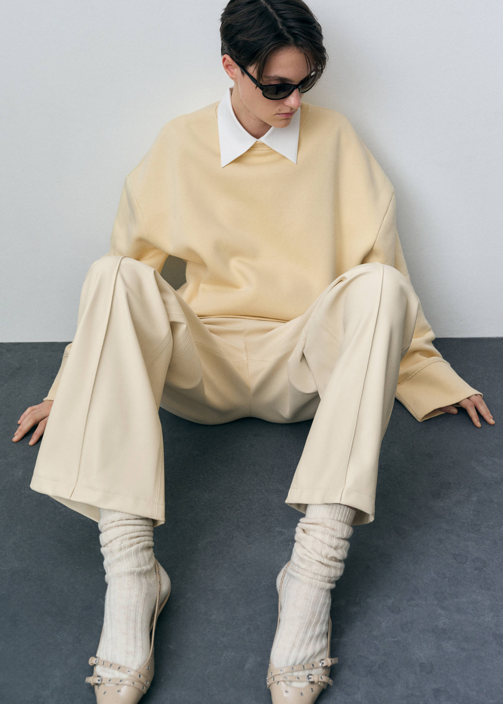 Wideleg-Hose mit Leder-Effekt - Detail des Artikels 1