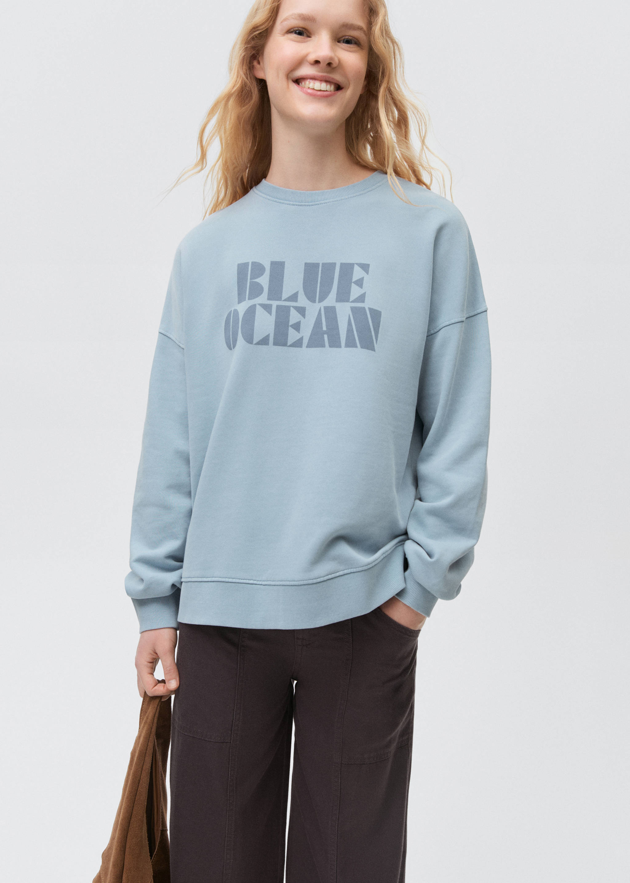 Sweat-shirt coton imprimé - Plan moyen