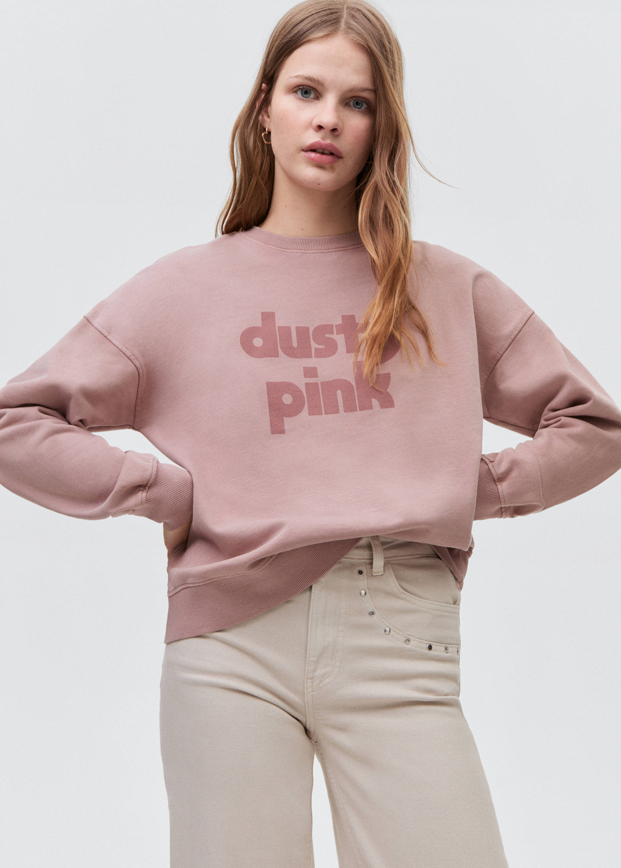 Sweat-shirt coton imprimé - Plan moyen