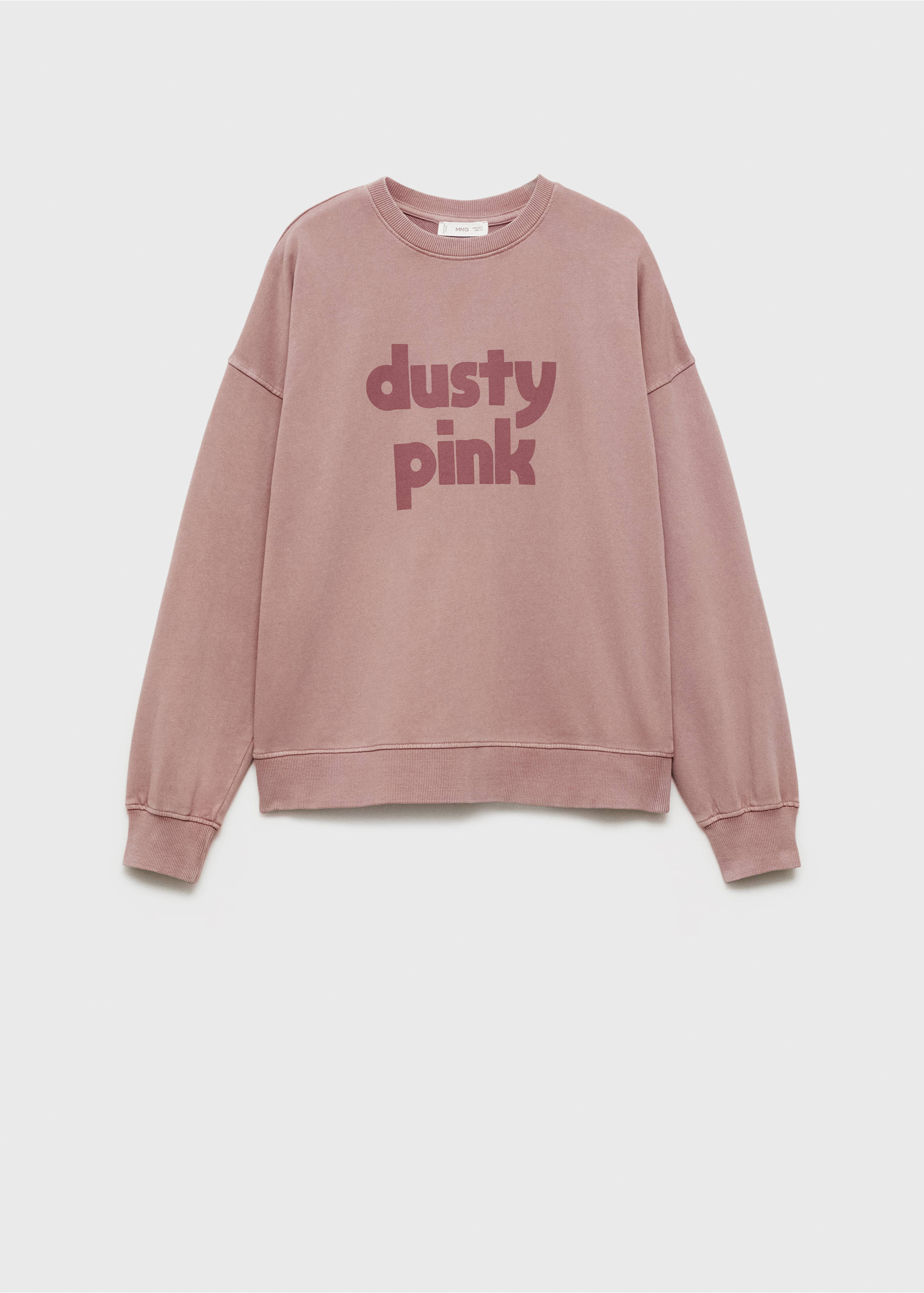 Sweat-shirt coton imprimé - Article sans modèle, Rose pastel. Ref: 87022541-00.