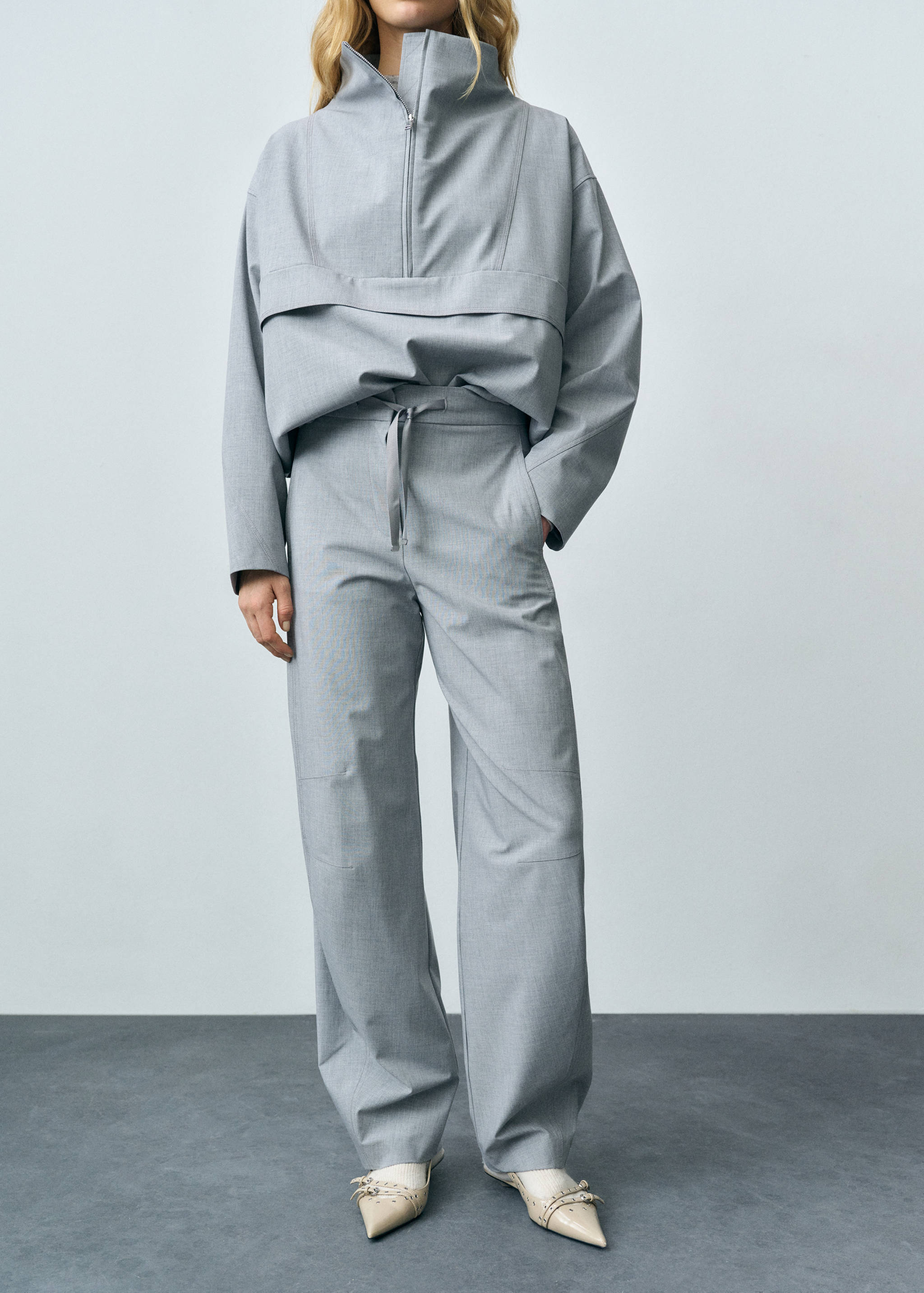 Drawstring jogger trousers - Medium plane