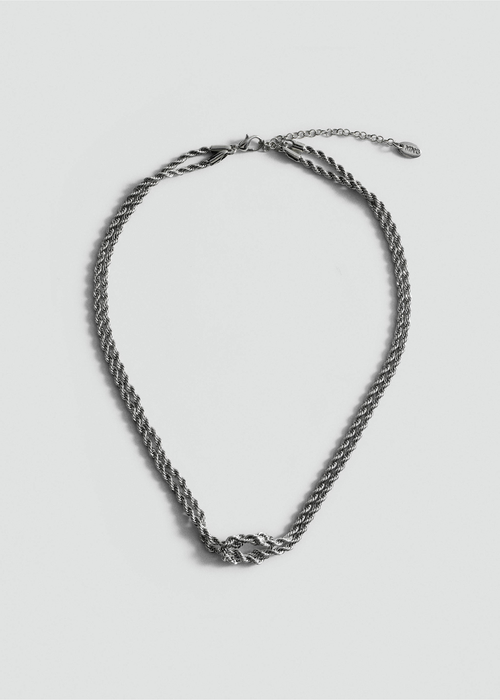 Braided chain necklace - Article without model, Silver. Ref: 87022544-00.