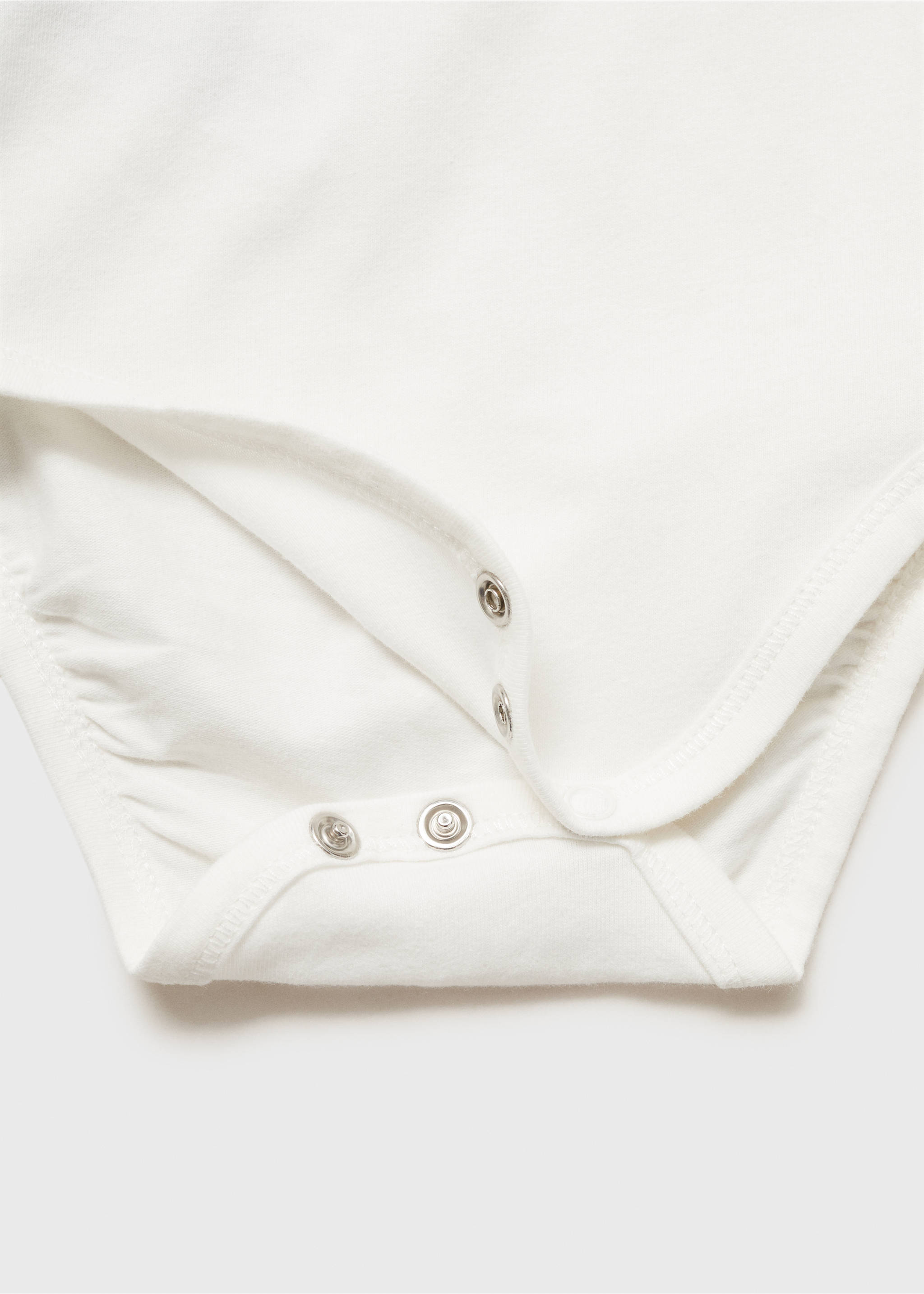 Embroidered babydoll-neck body - Details of the article 8, Off White. Ref: 87022545-00.