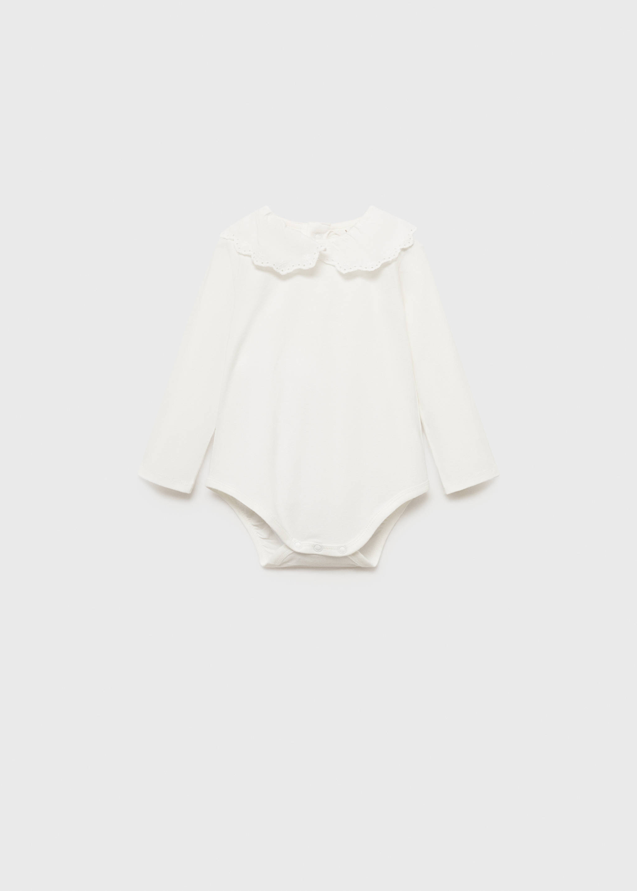 Embroidered babydoll-neck body - Article without model