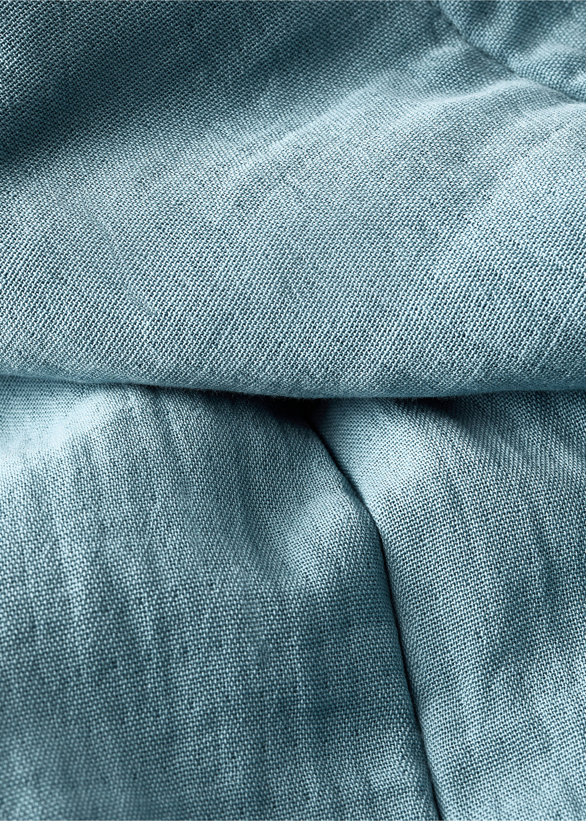 Children’s cotton chiffon garment-dyed bedspread for cot - Details of the article 1, Aqua Green. Ref: 87022548-00.