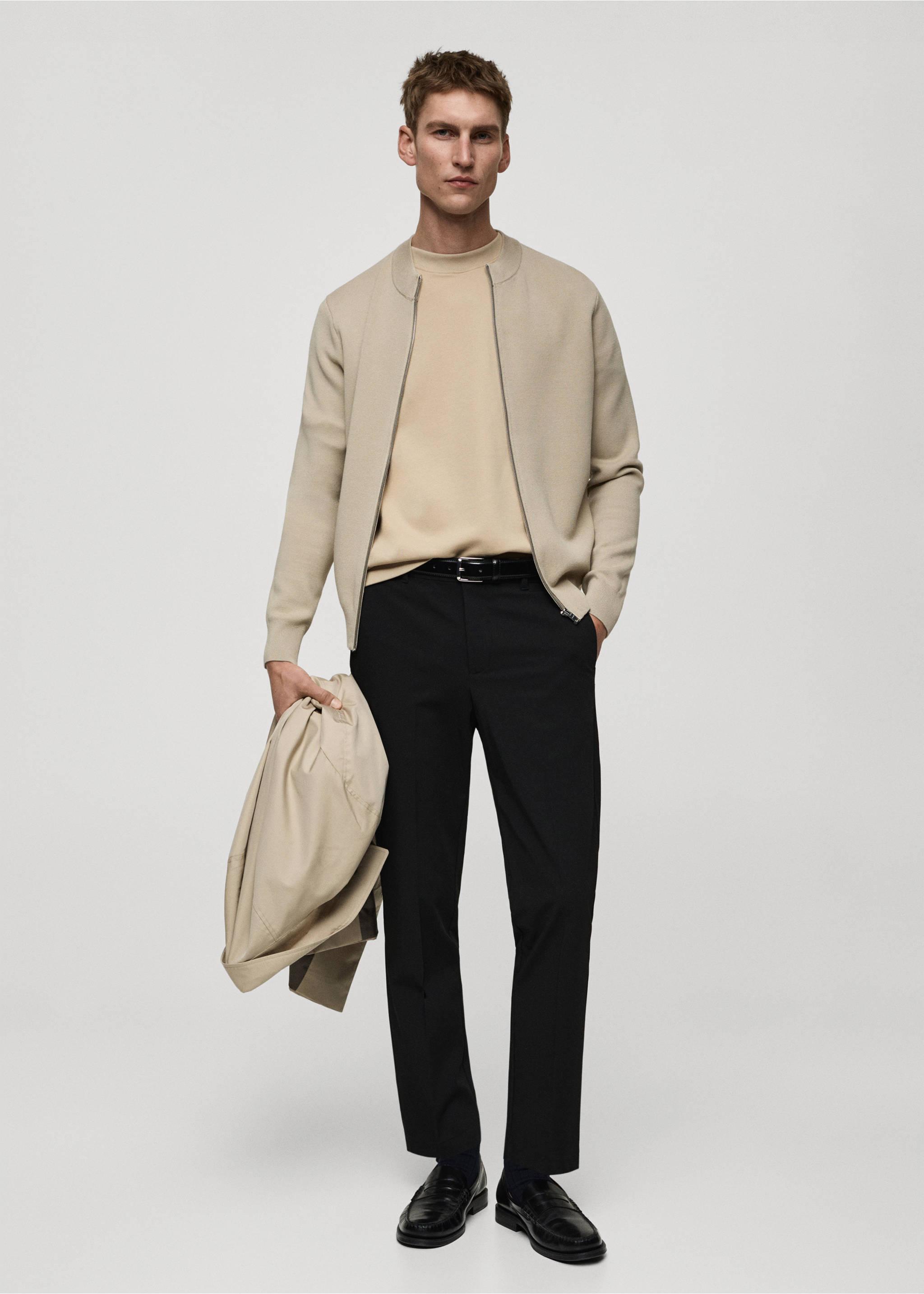 Regular-Fit Baumwoll-T-Shirt - Allgemeine Ansicht, Beige. Ref: 87022891-00.