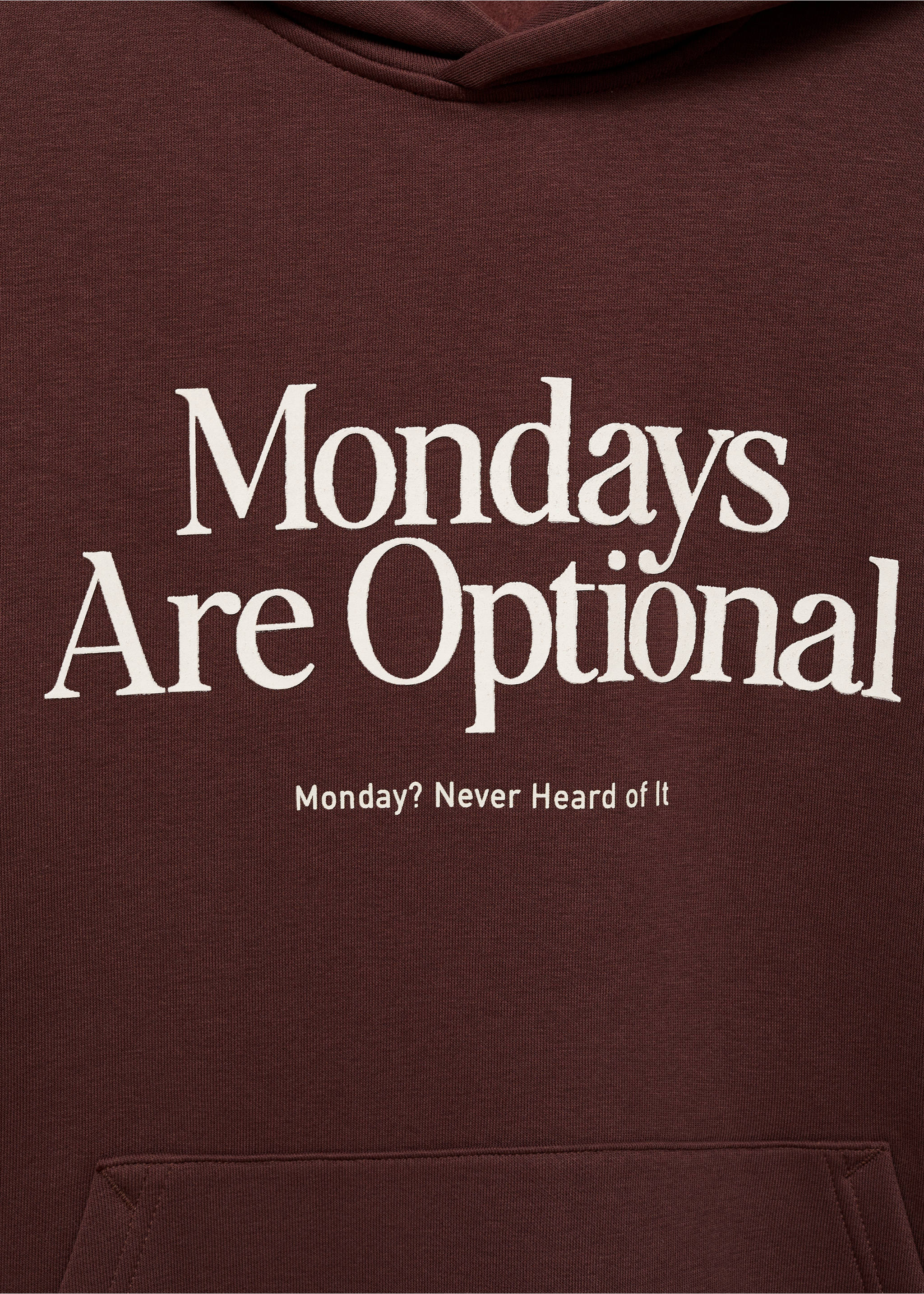 Printed cotton sweatshirt - Details of the article 8, Burgundy. Ref: 87022894-00.