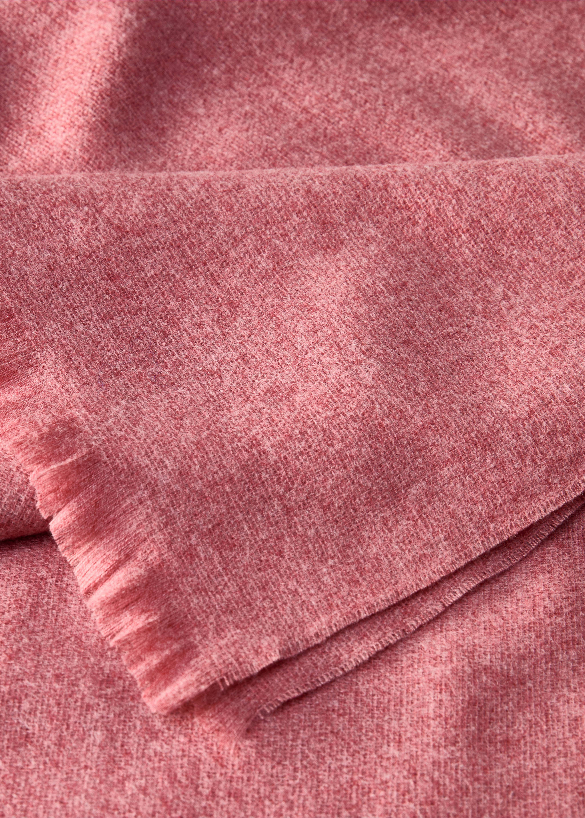 Pledd i myk melange - Artikkeldetalj 1, Medium rosa. Ref: 87022897-00.