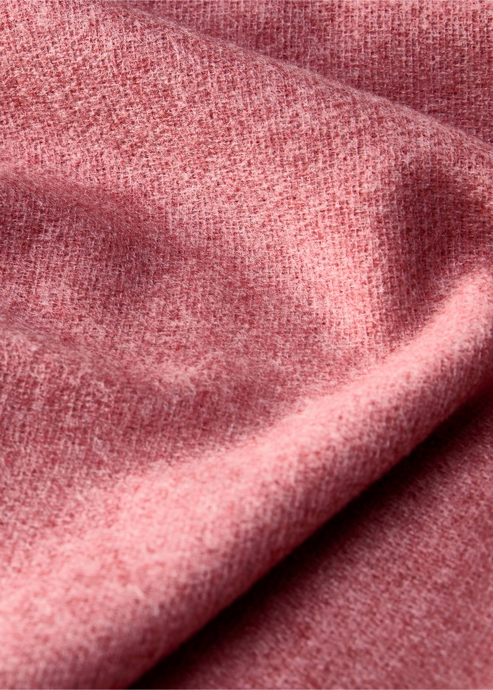 Pledd i myk melange - Artikkeldetalj 2, Medium rosa. Ref: 87022897-00.