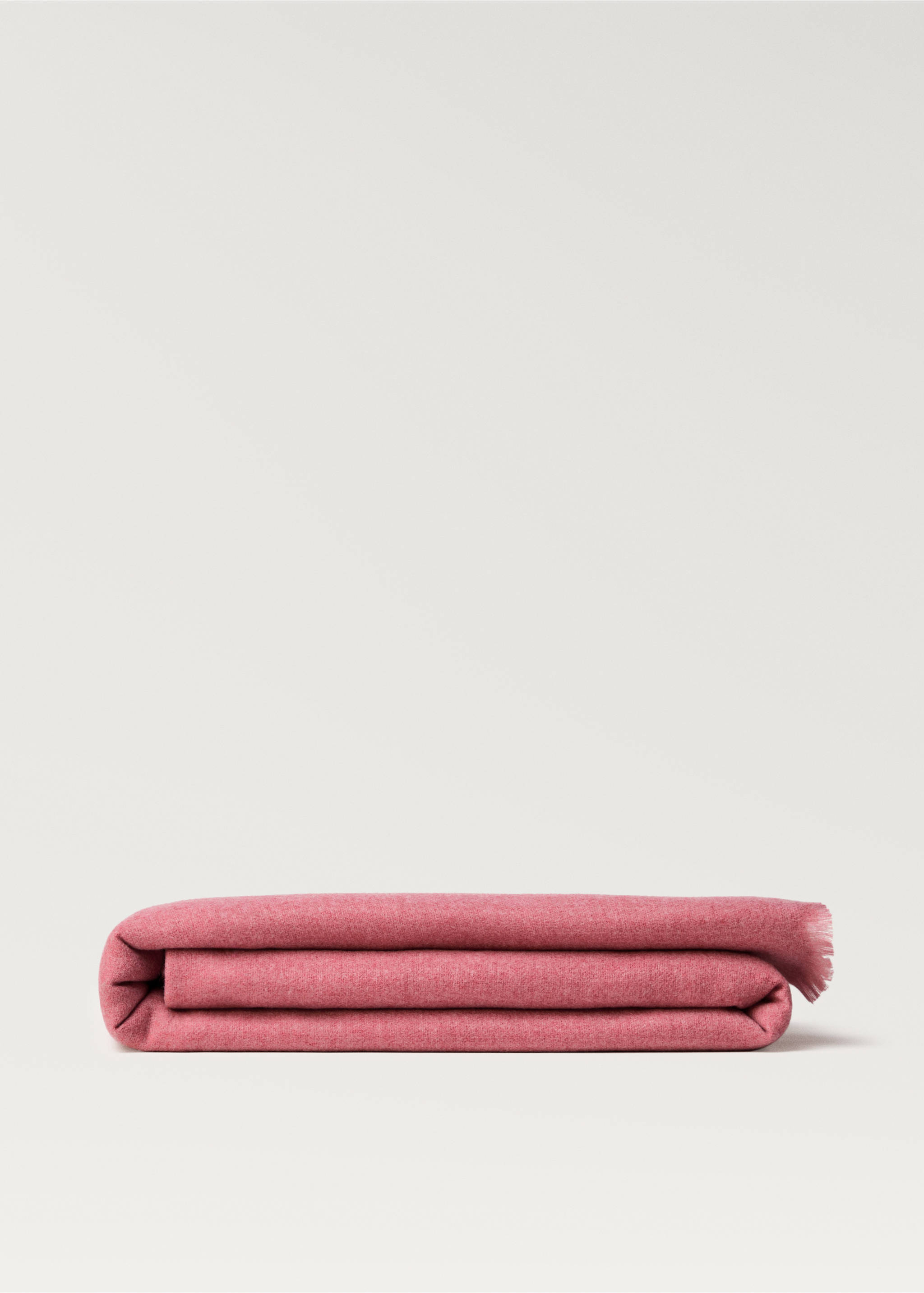 Pledd i myk melange - Artikkel uten modell, Medium rosa. Ref: 87022897-00.