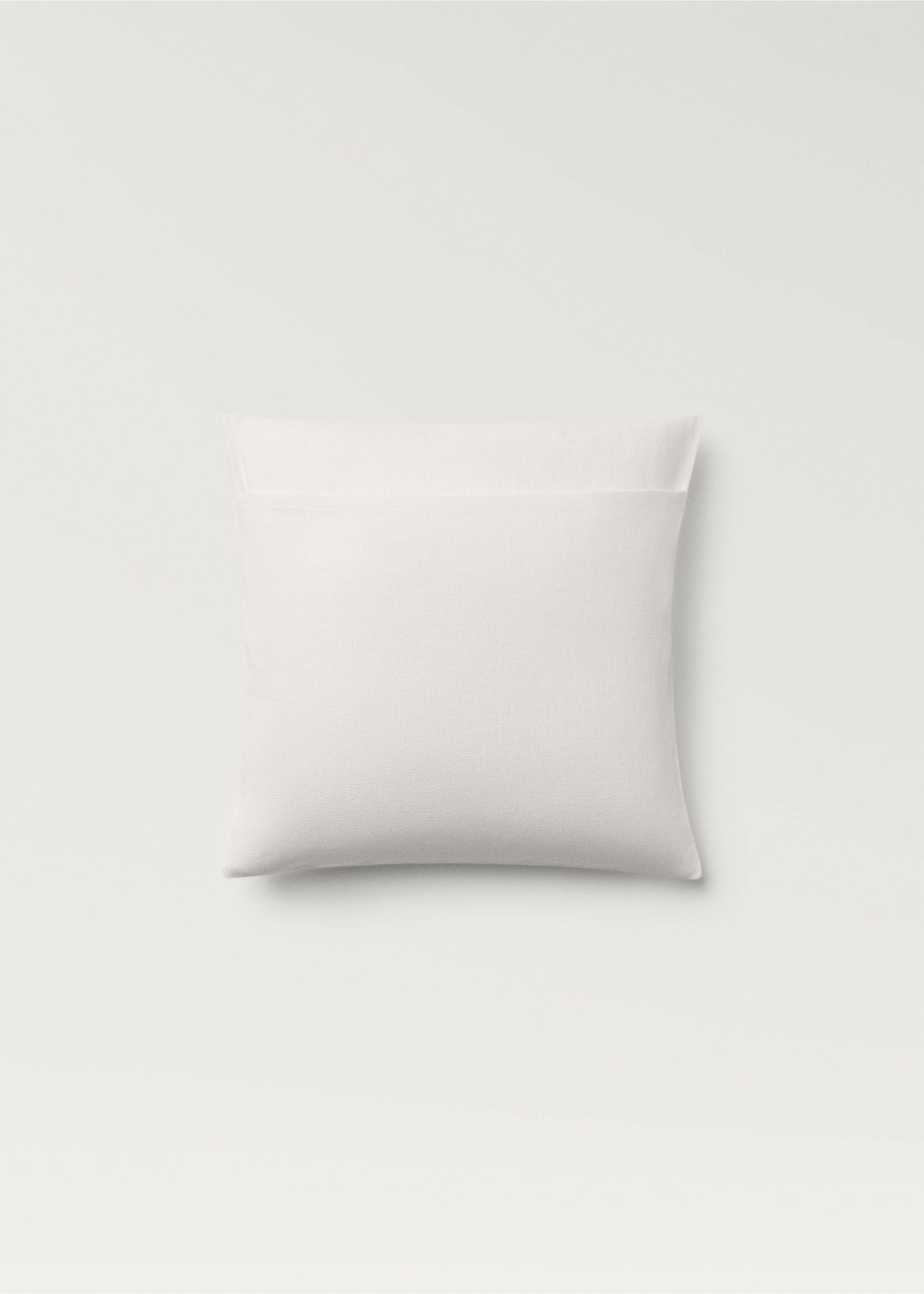 Cushion cover with structure, 45x45 cm - Details of the article 4, Off White. Ref: 87022915-00.