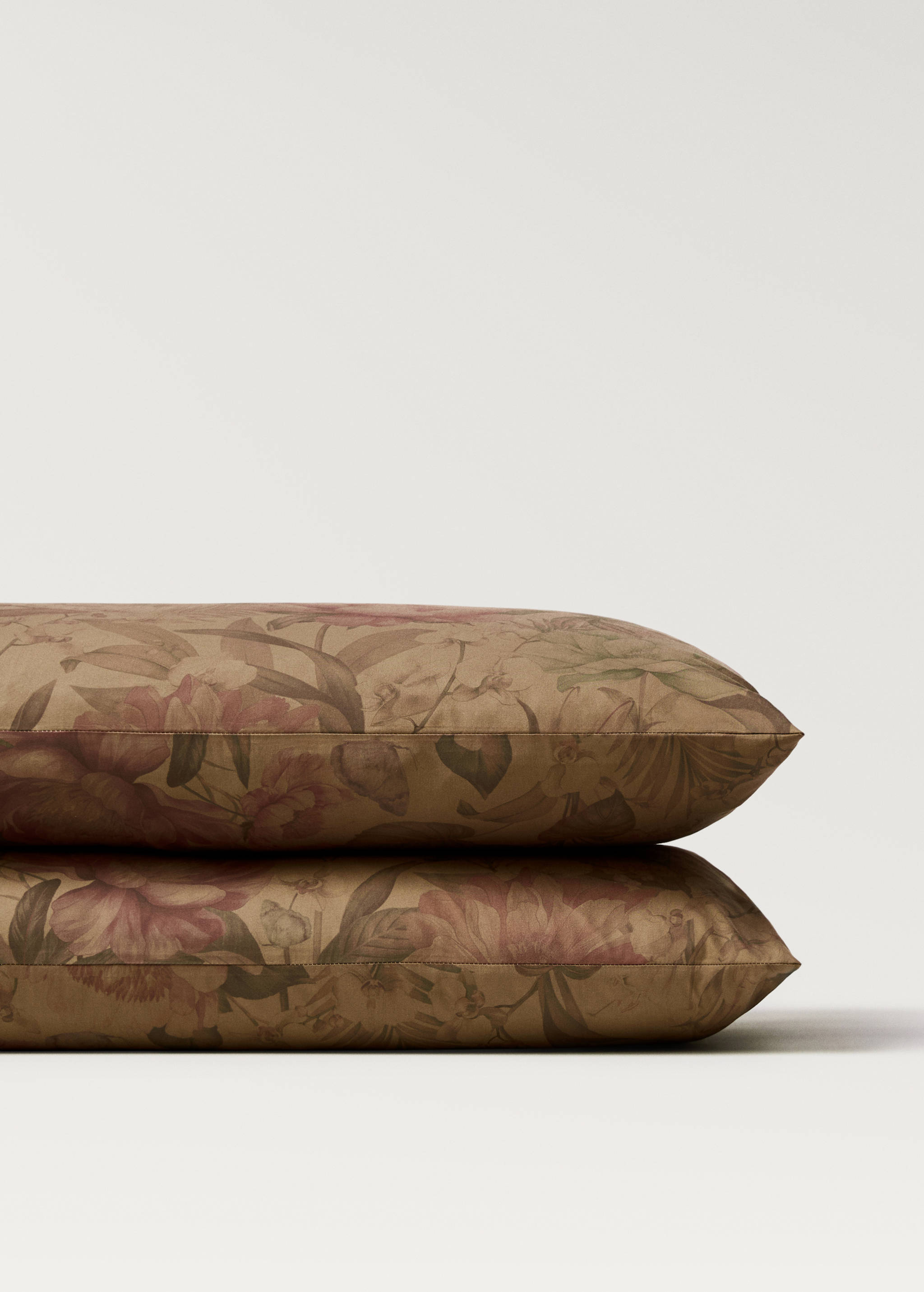 Dos fundas almohada algodón percal estampado flor multicolor 50x75 cm - Detalle del artículo 1