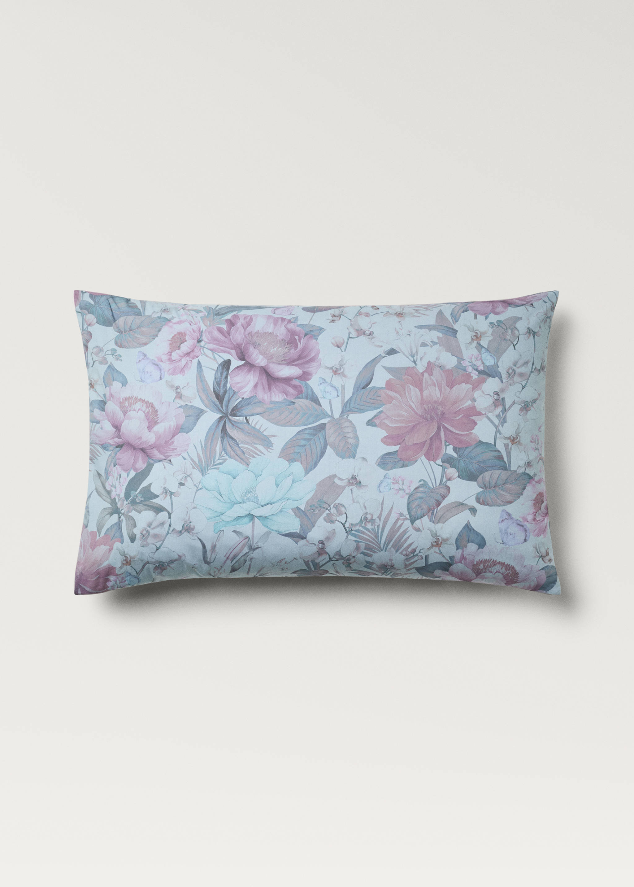 Dos fundas almohada algodón percal estampado flor multicolor 50x75 cm - Artículo sin modelo