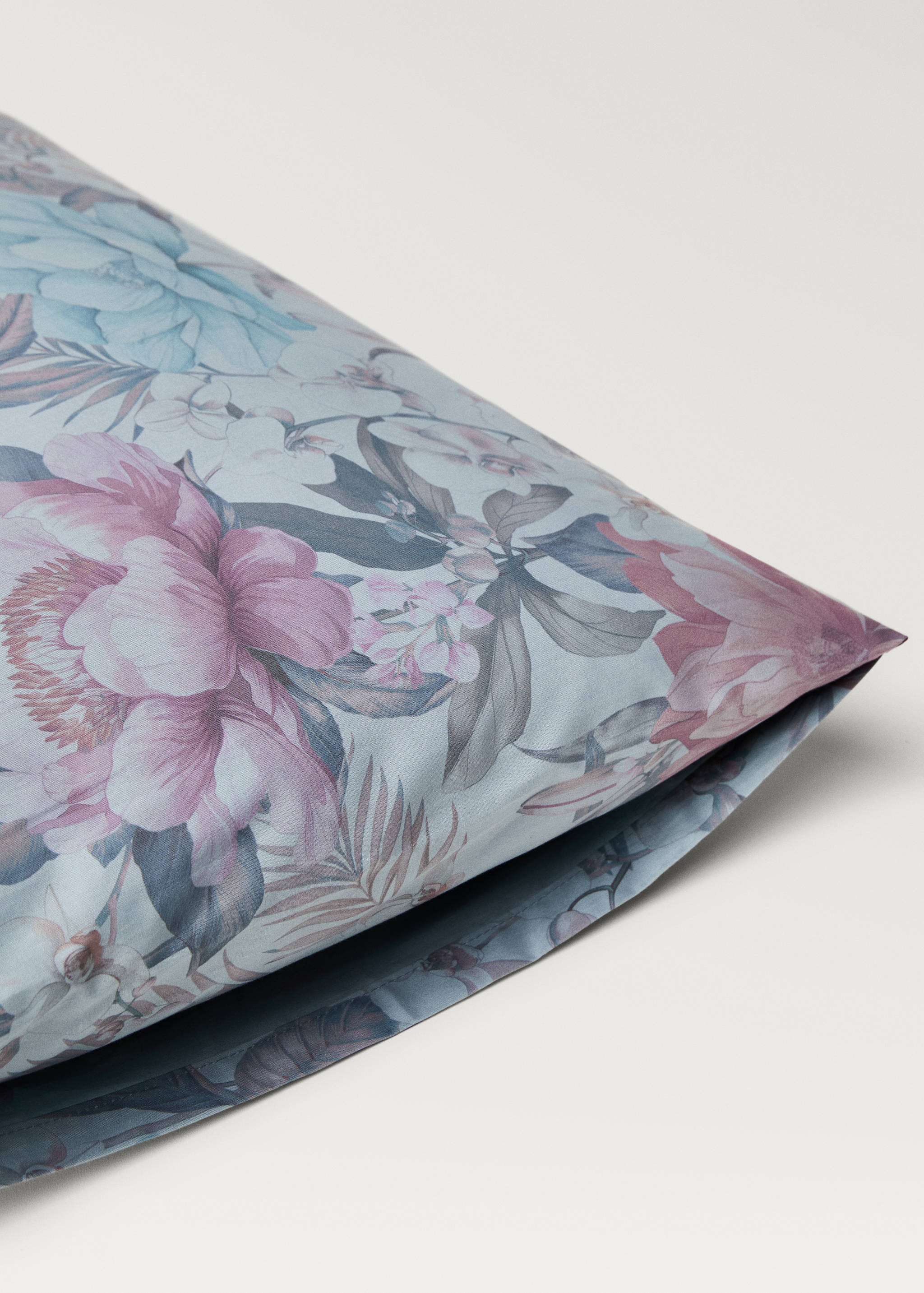 Dos fundas almohada algodón percal estampado flor multicolor 50x75 cm - Detalle del artículo 2