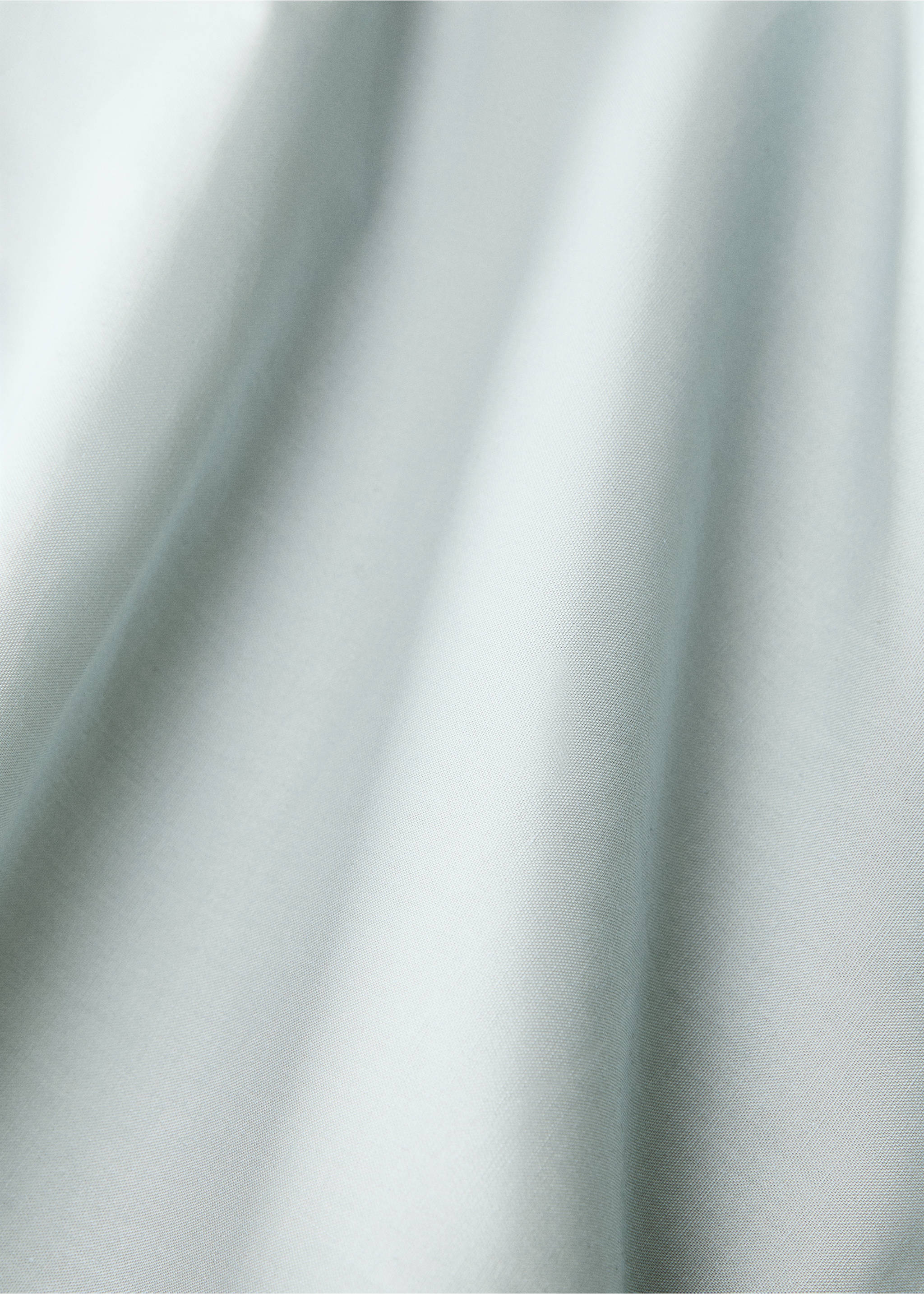 Percale cotton top sheet with overlock for 135/140 cm bed - Details of the article 3, Green. Ref: 87022953-00.
