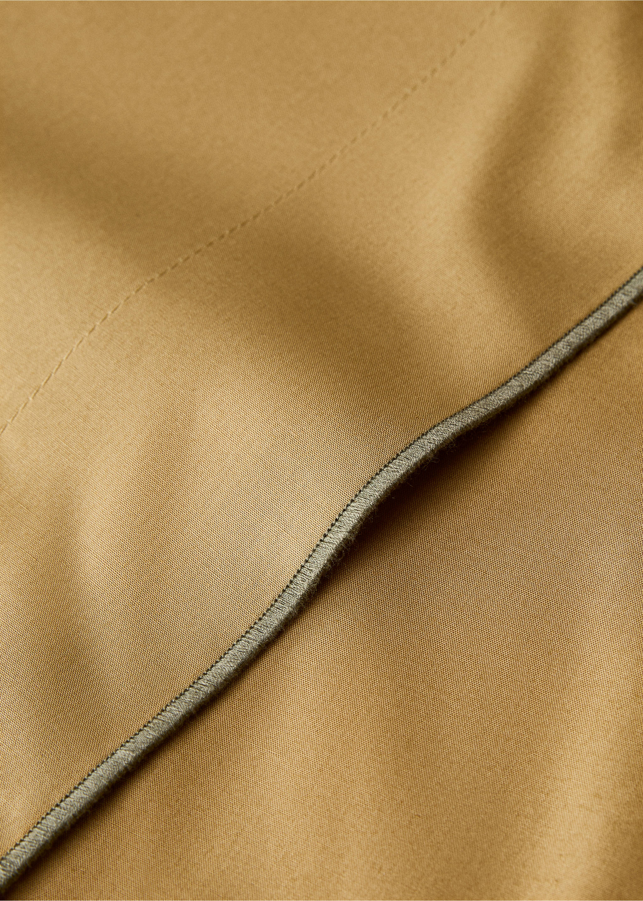 Cotton percal overlock bed 150/160 cm - Details of the article 1, Caramel. Ref: 87022954-00.