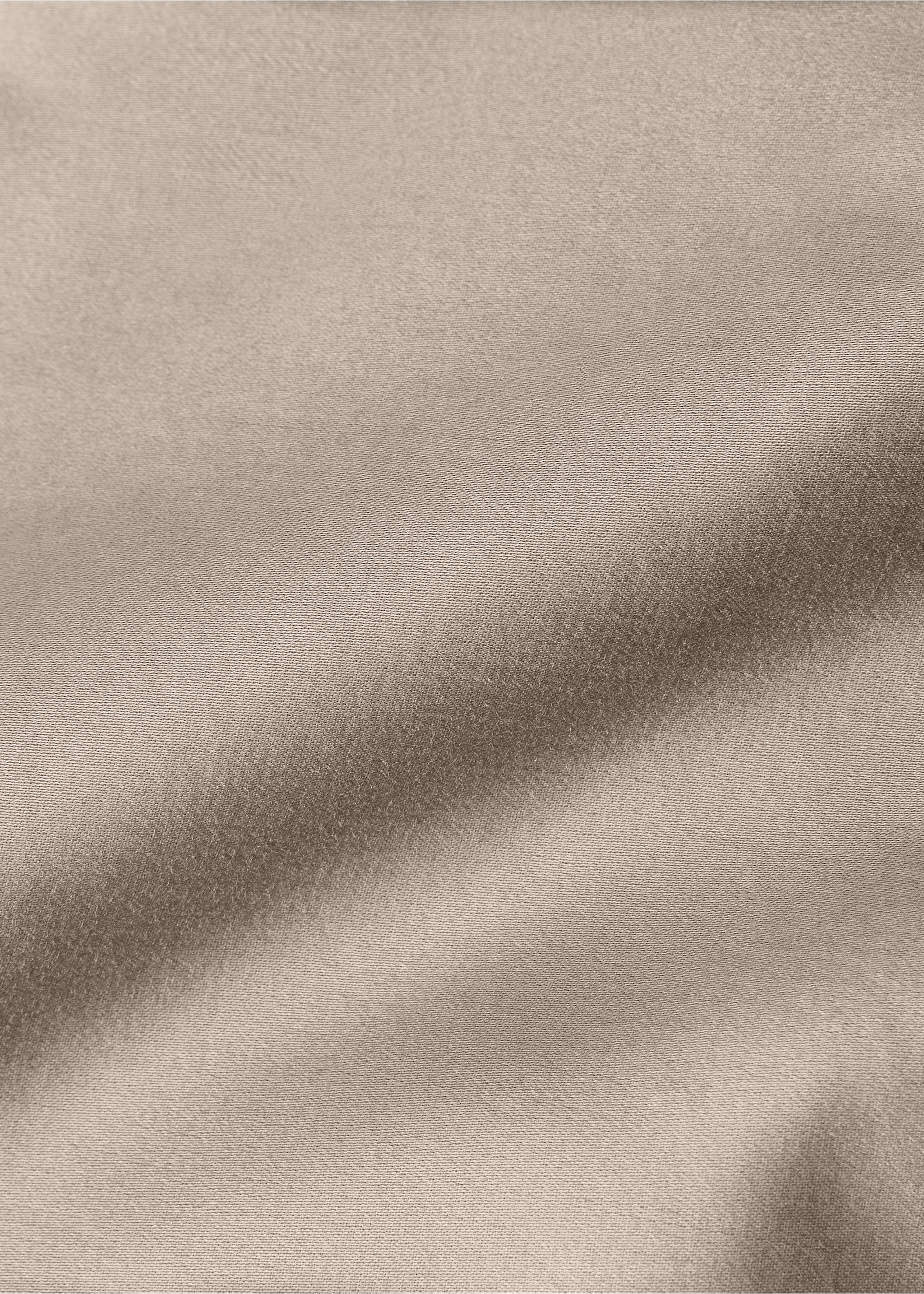 600 threads washed cotton flat sheet Single bed - Details of the article 2, Light/Pastel Grey. Ref: 87022956-00.