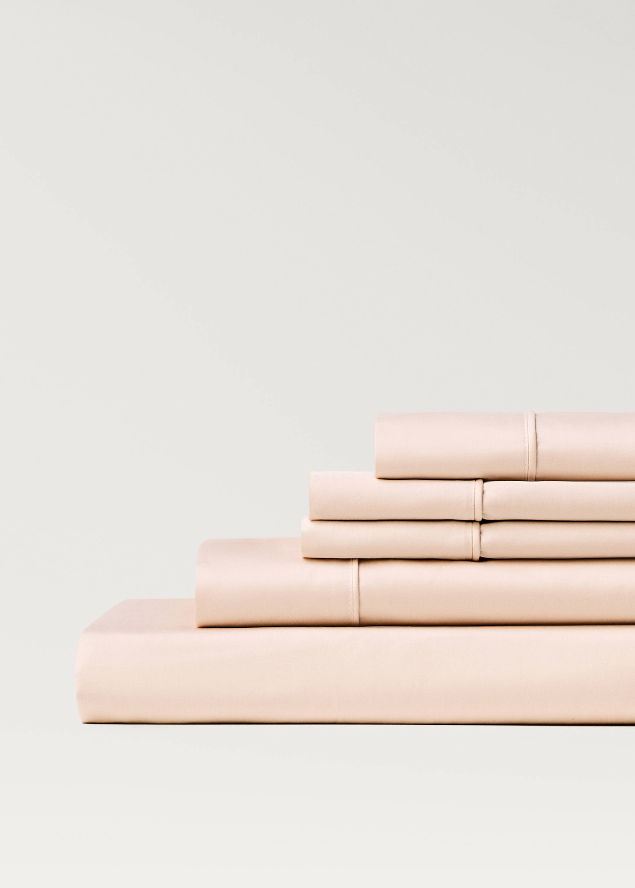 600 threads washed cotton flat sheet Single bed - Details of the article 3