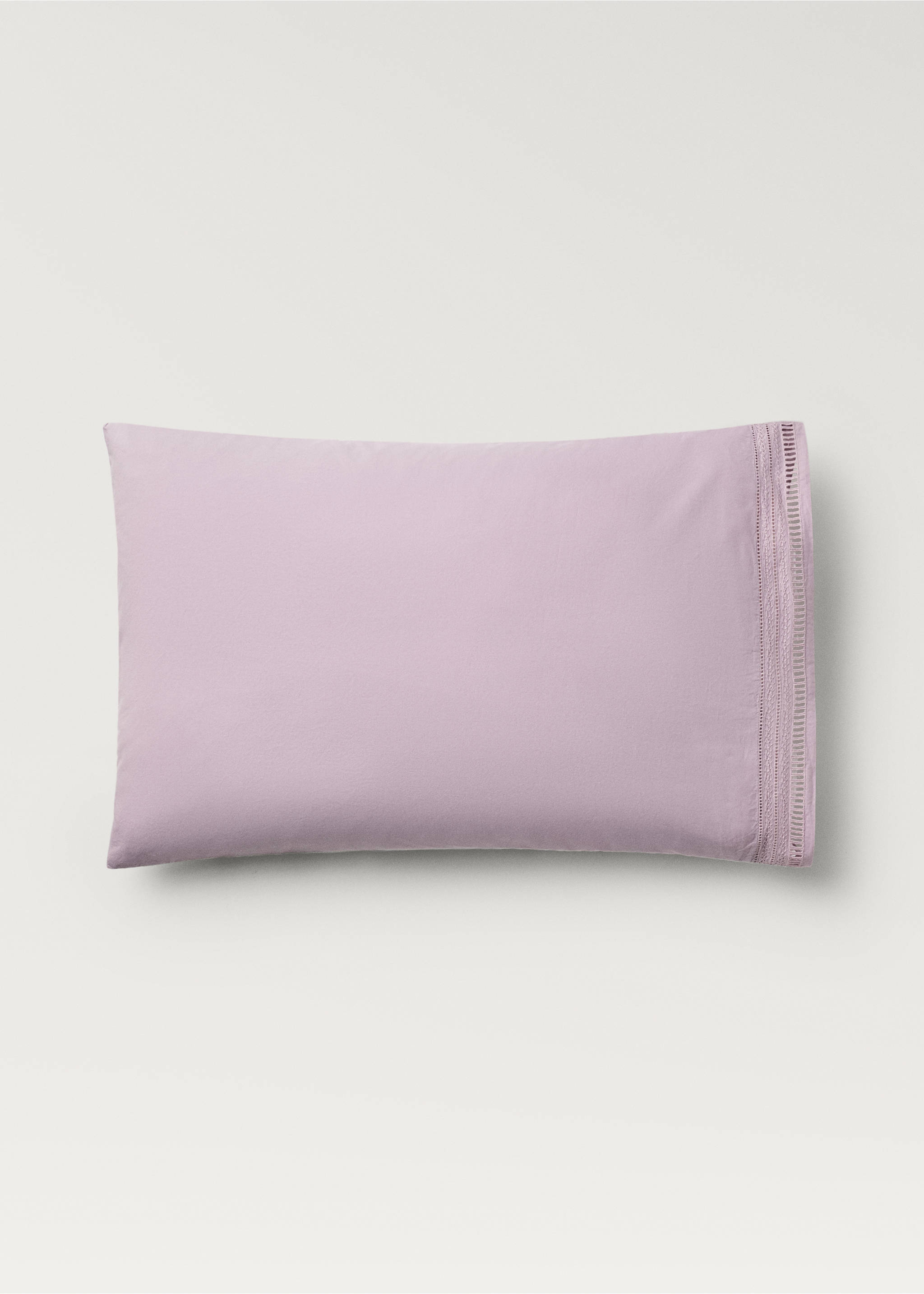 Dos fundas almohada acabado bordado 50x75 cm - Artículo sin modelo, Rosa claro. Ref: 87022959-00.