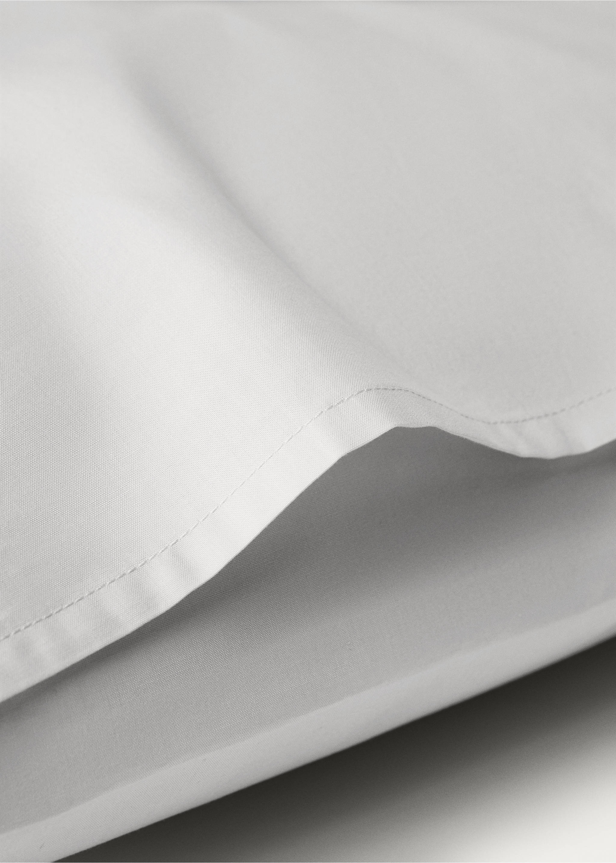 Zwei Kopfkissenbezüge aus Baumwoll-Perkal, 60 x 60 cm - Detail des Artikels 3, Hellgrau/Pastellgrau. Ref: 87022967-00.