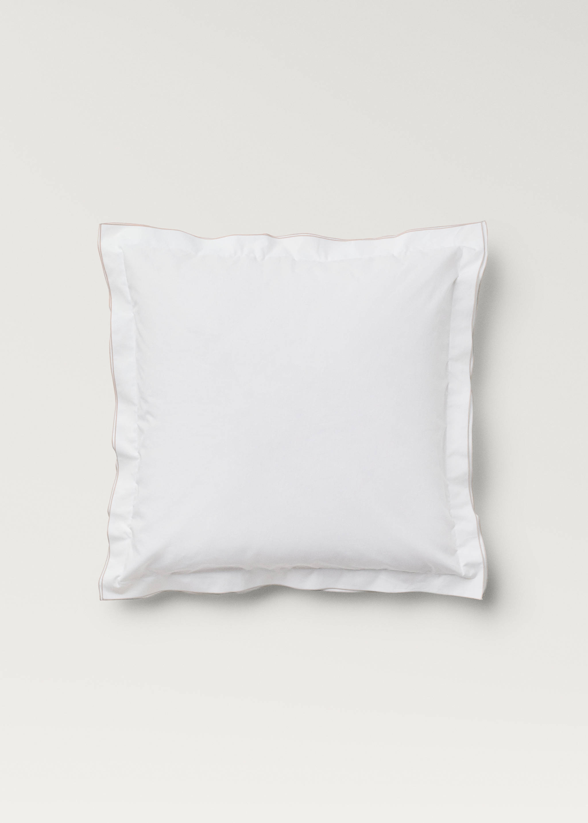 Two cotton percale pillowcases with double overlock 60x60 cm - Article without model