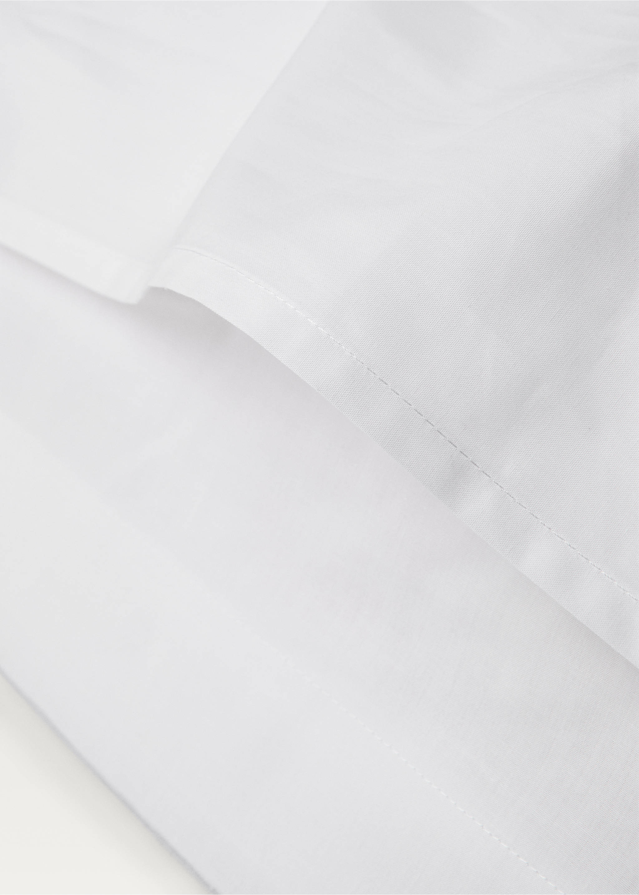 Two cotton percale pillowcases with double overlock 60x60 cm - Details of the article 2, Light/Pastel Grey. Ref: 87022971-00.